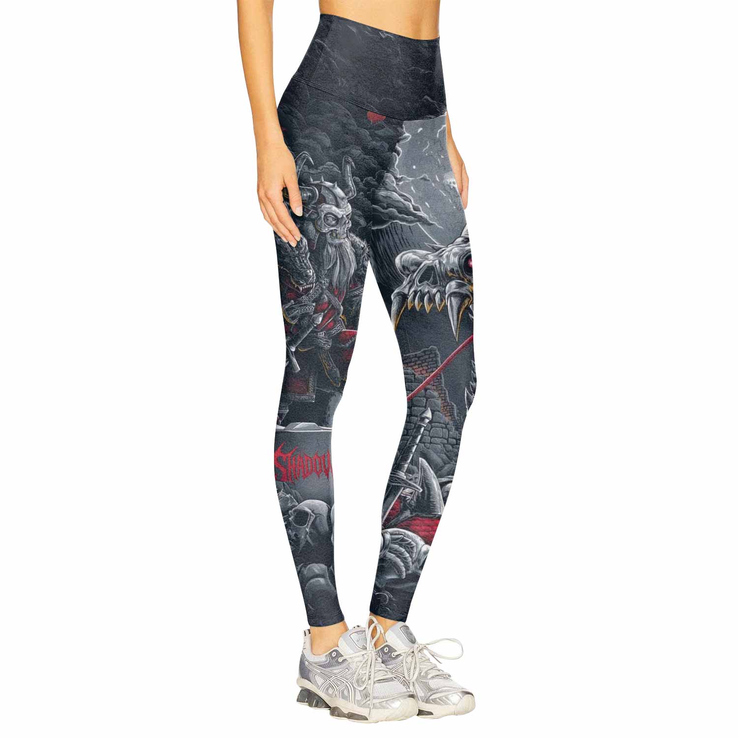 Wrath of the Undying Women's Leggings - right side mockup