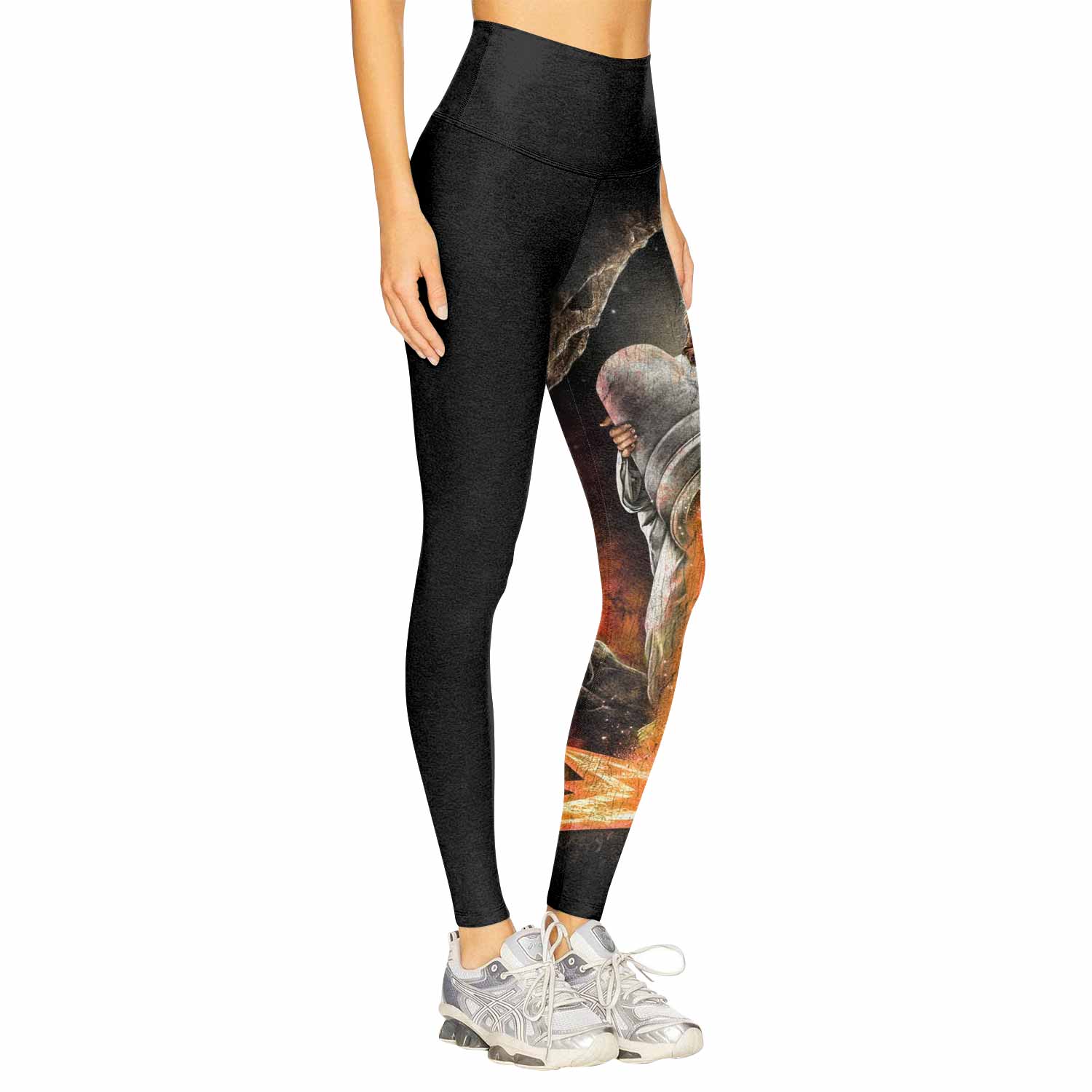 Faith Over Fear Women's Leggings - right side mockup