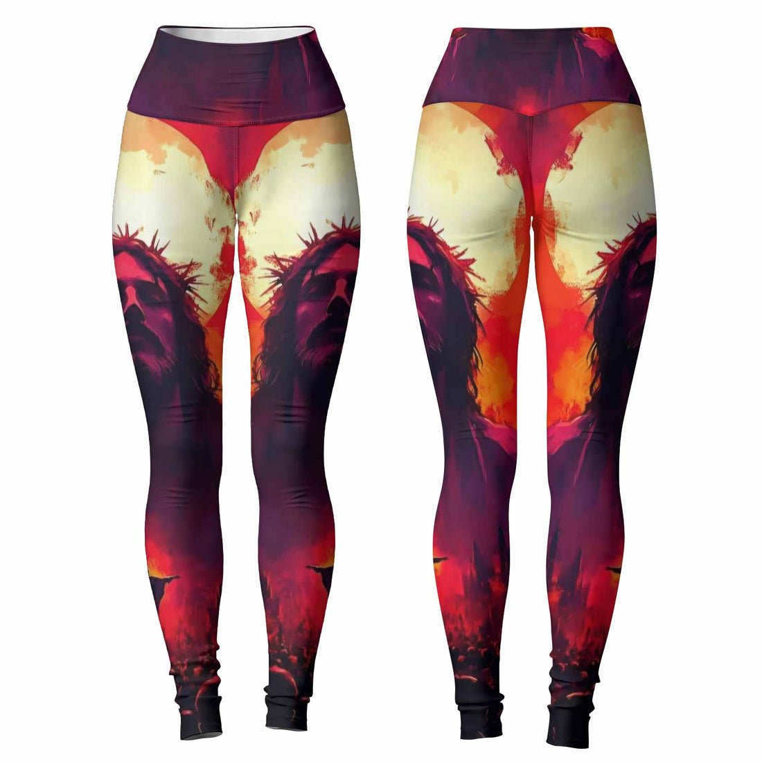 Red Redemption Women's Leggings - lifestyle view