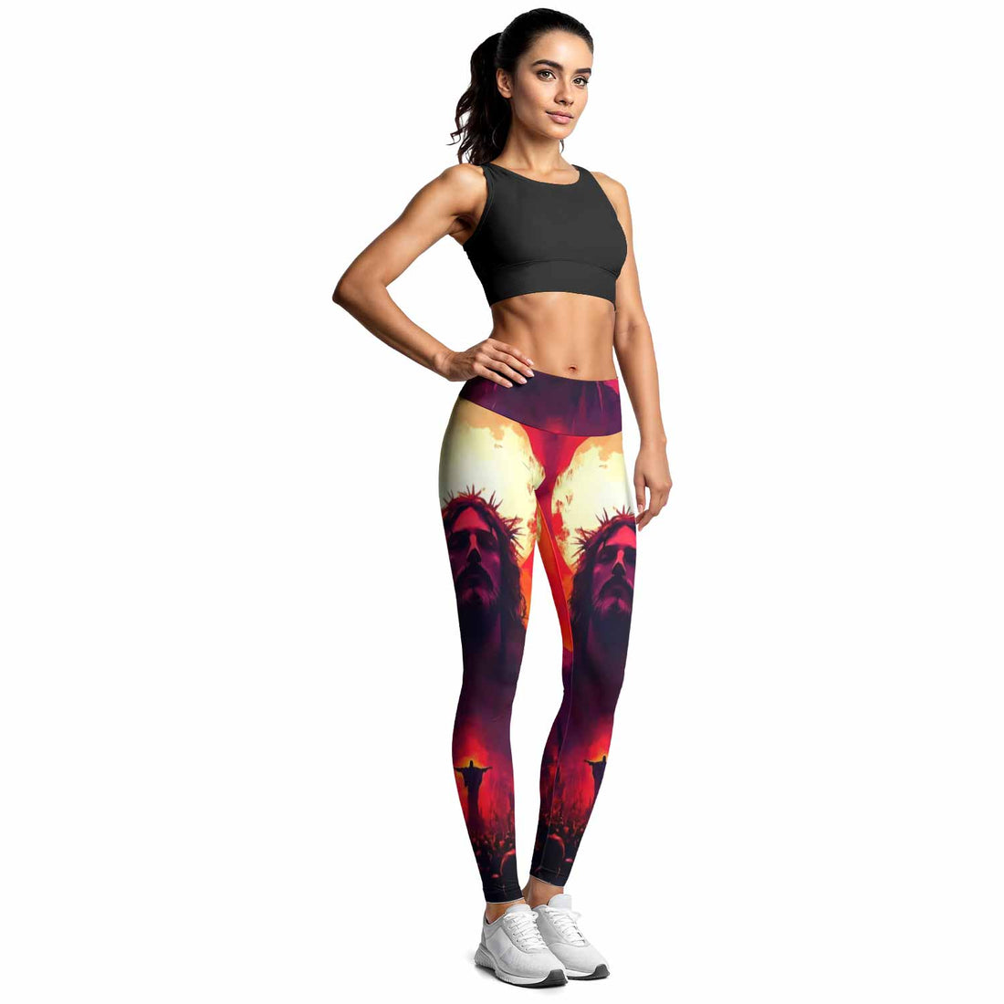 Red Redemption Women's Leggings - lifestyle view