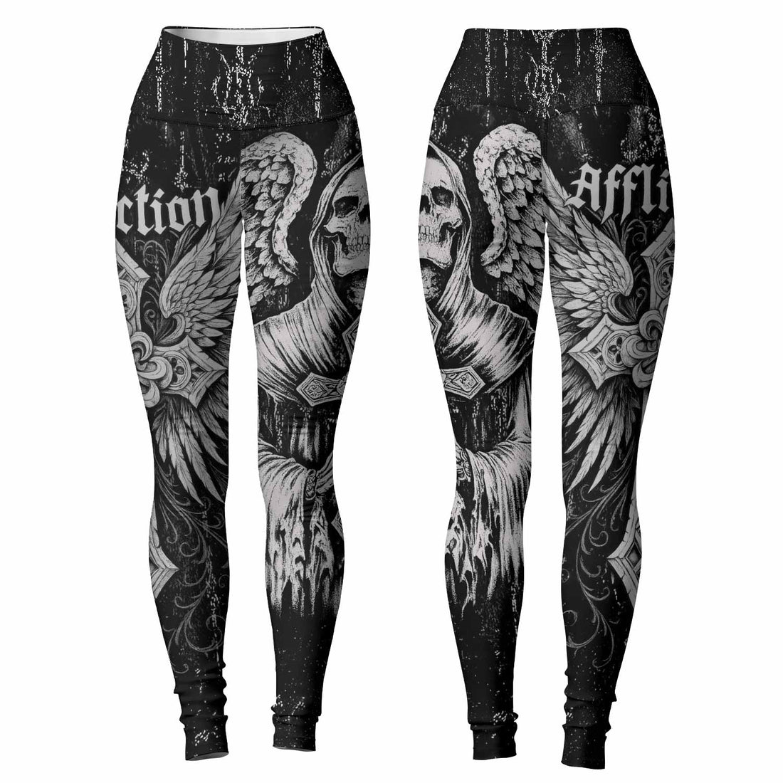 Angel of Death Women's Leggings - front and back view
