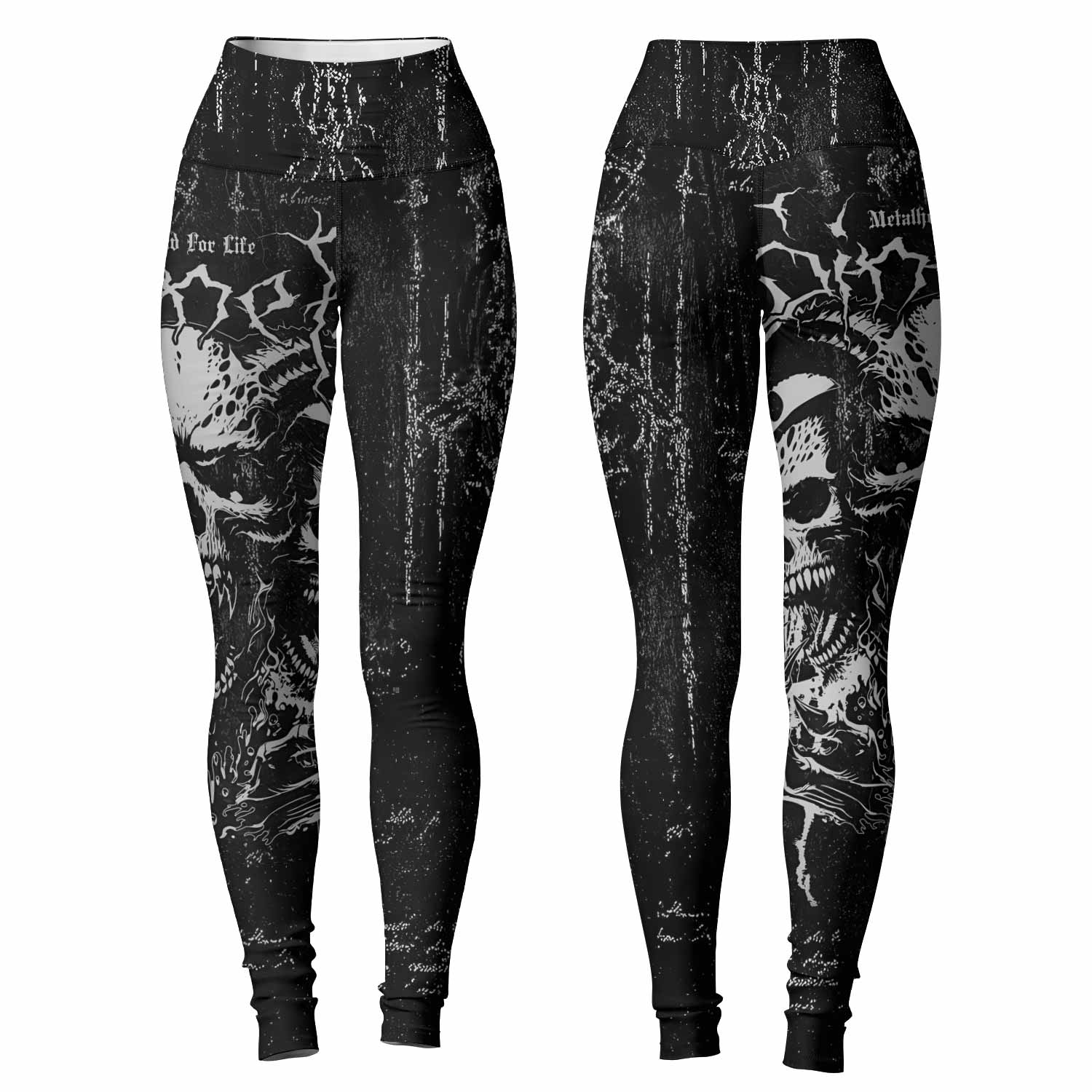 Hellborn Wrath Women's Leggings - front and back view