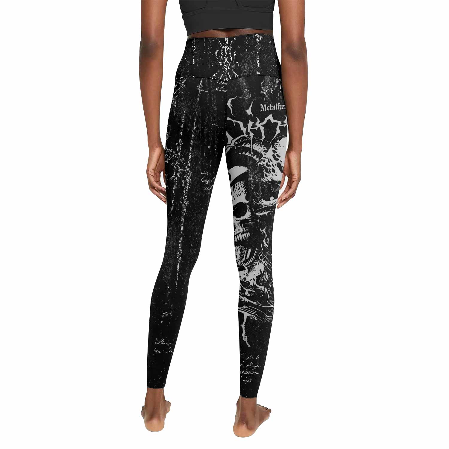 Hellborn Wrath Women's Leggings - back view mockup