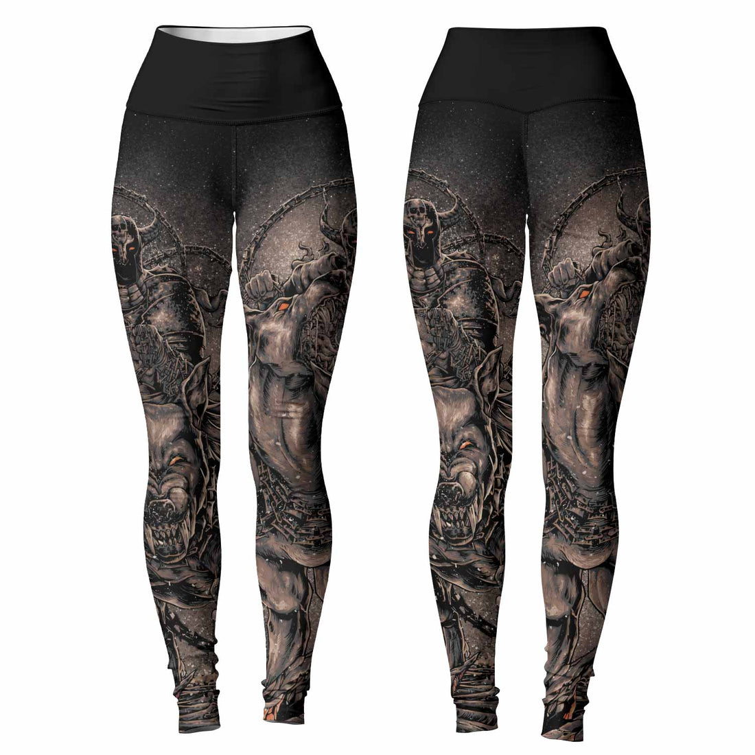 Dark Cerberus Unleashed Women's Leggings - lifestyle view