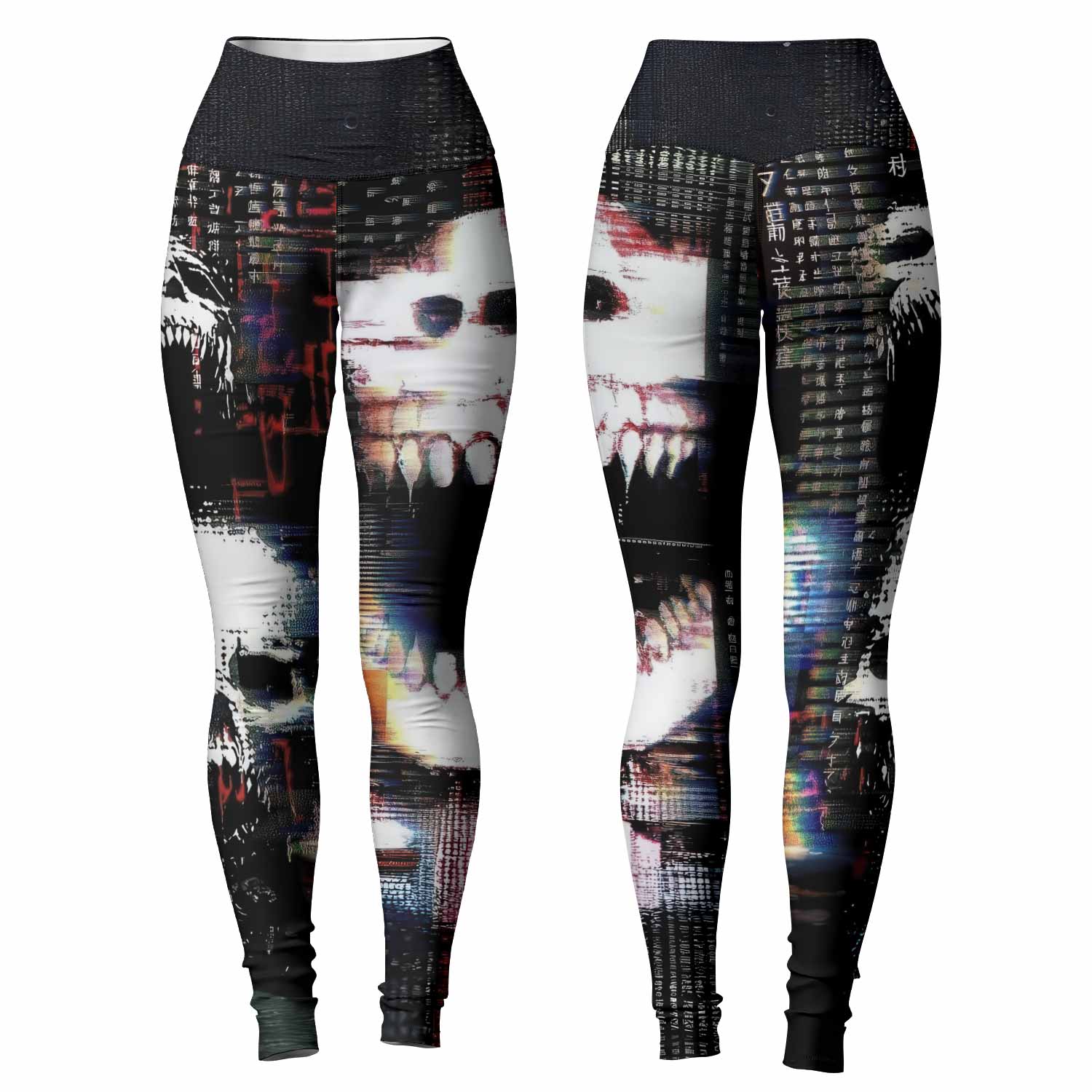 Digital Fear Protocol Women's Leggings - front and back view
