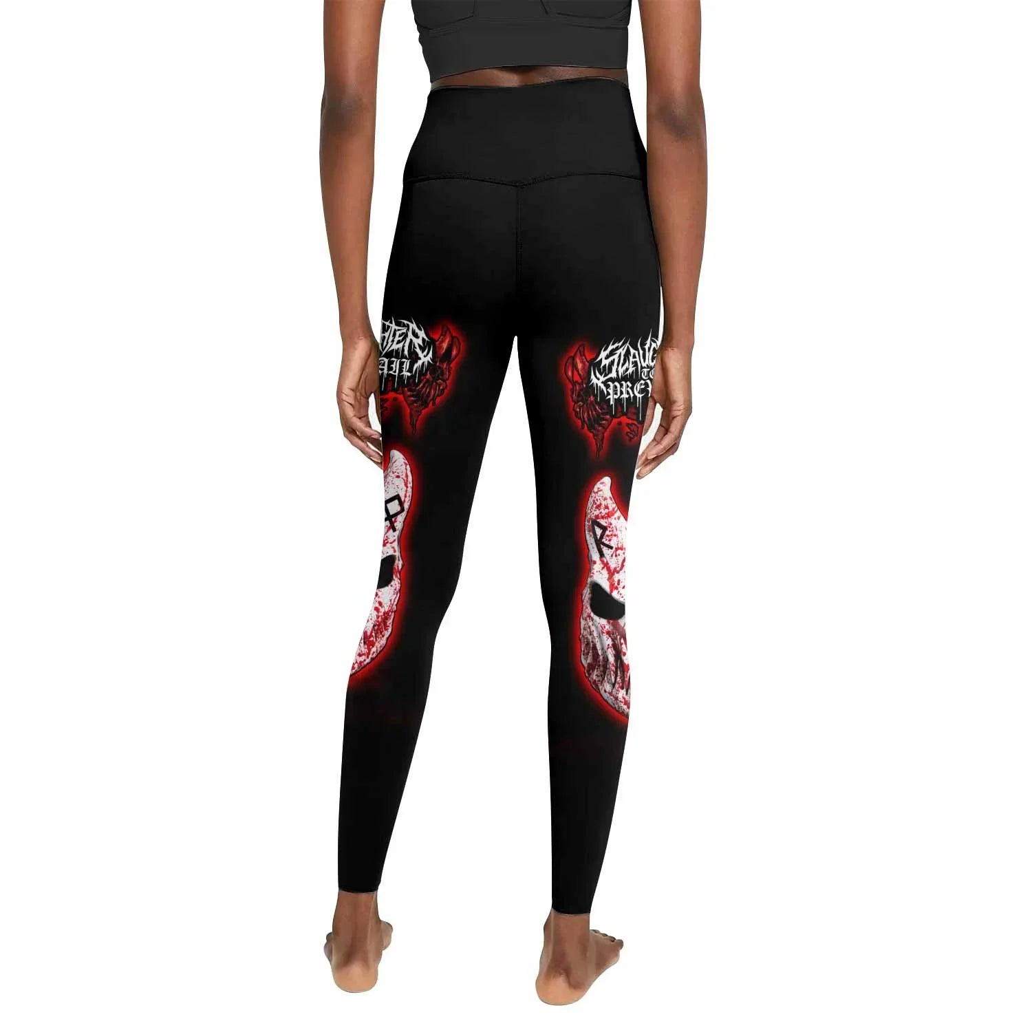 Slaughter to Prevail Women's Leggings - back view mockup