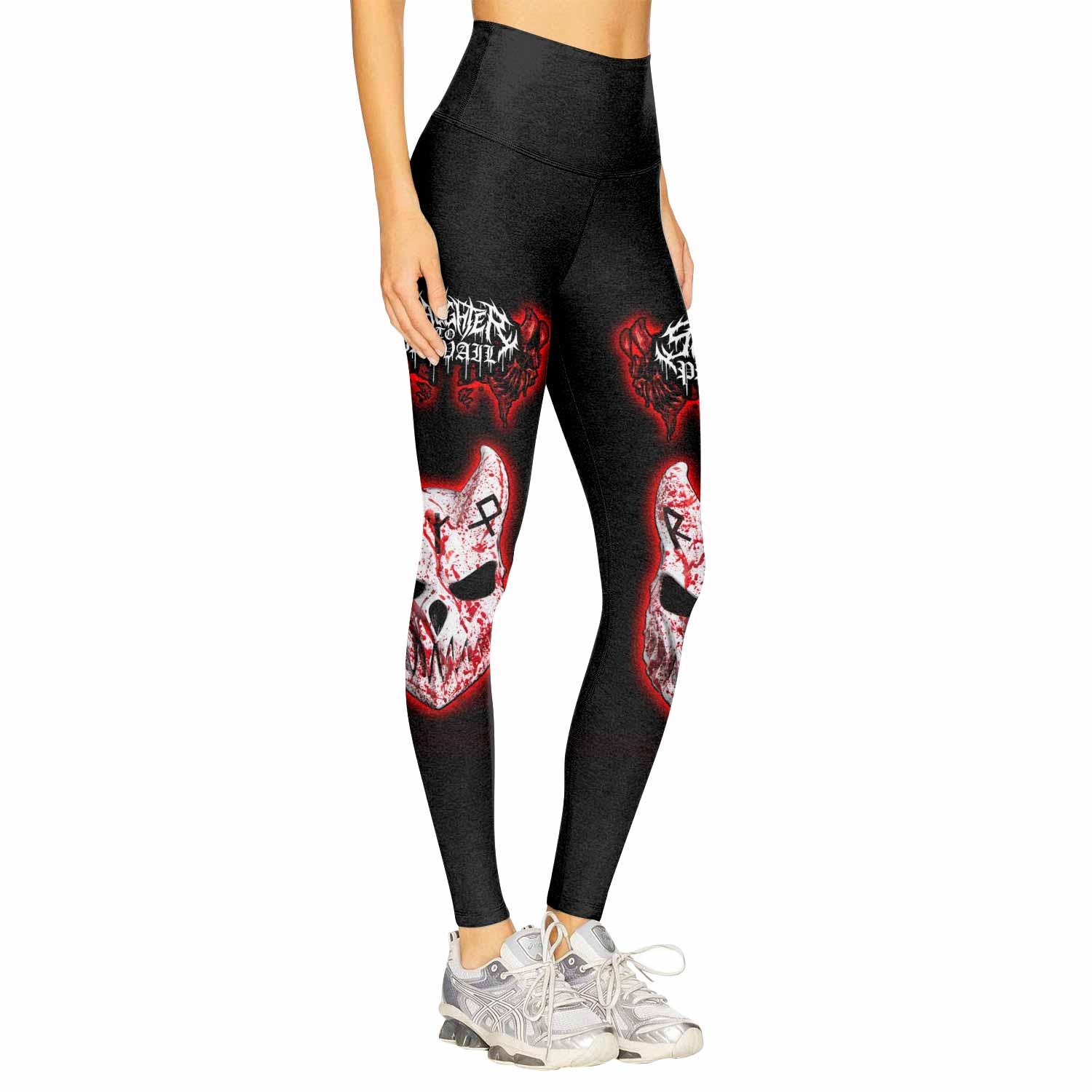 Slaughter to Prevail Women's Leggings - right side mockup
