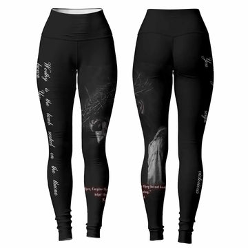 Crucified Silence Women's Leggings - front and back view