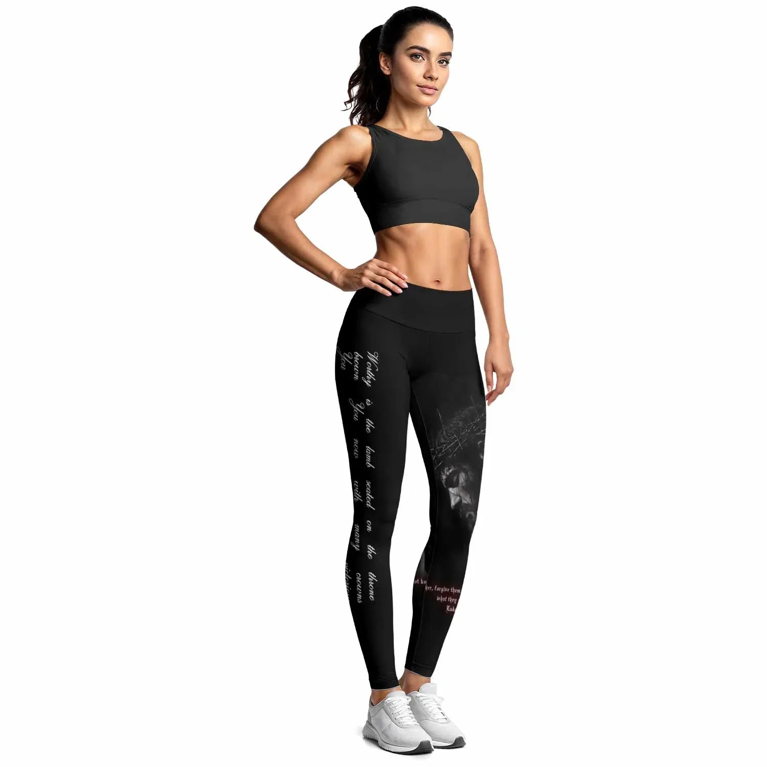 Crucified Silence Women's Leggings - lifestyle view