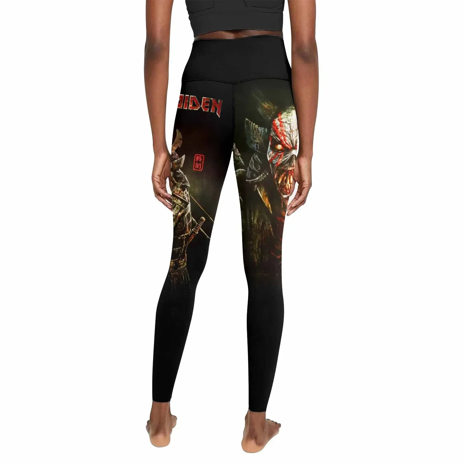 Iron Maiden Samurai Women's Leggings - back view mockup