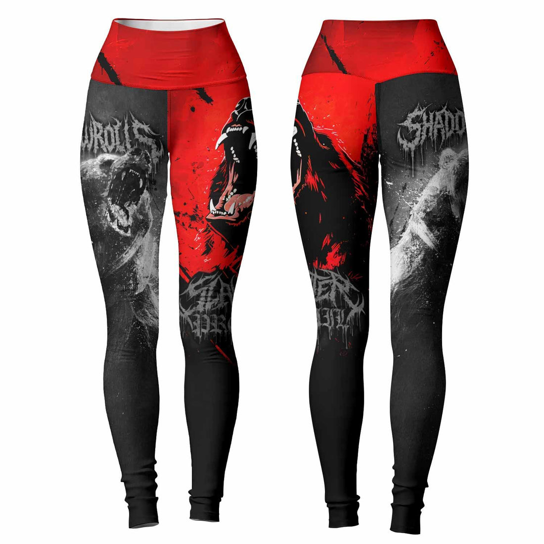 Slaughter to Prevail Bear Women's Leggings - front and back view