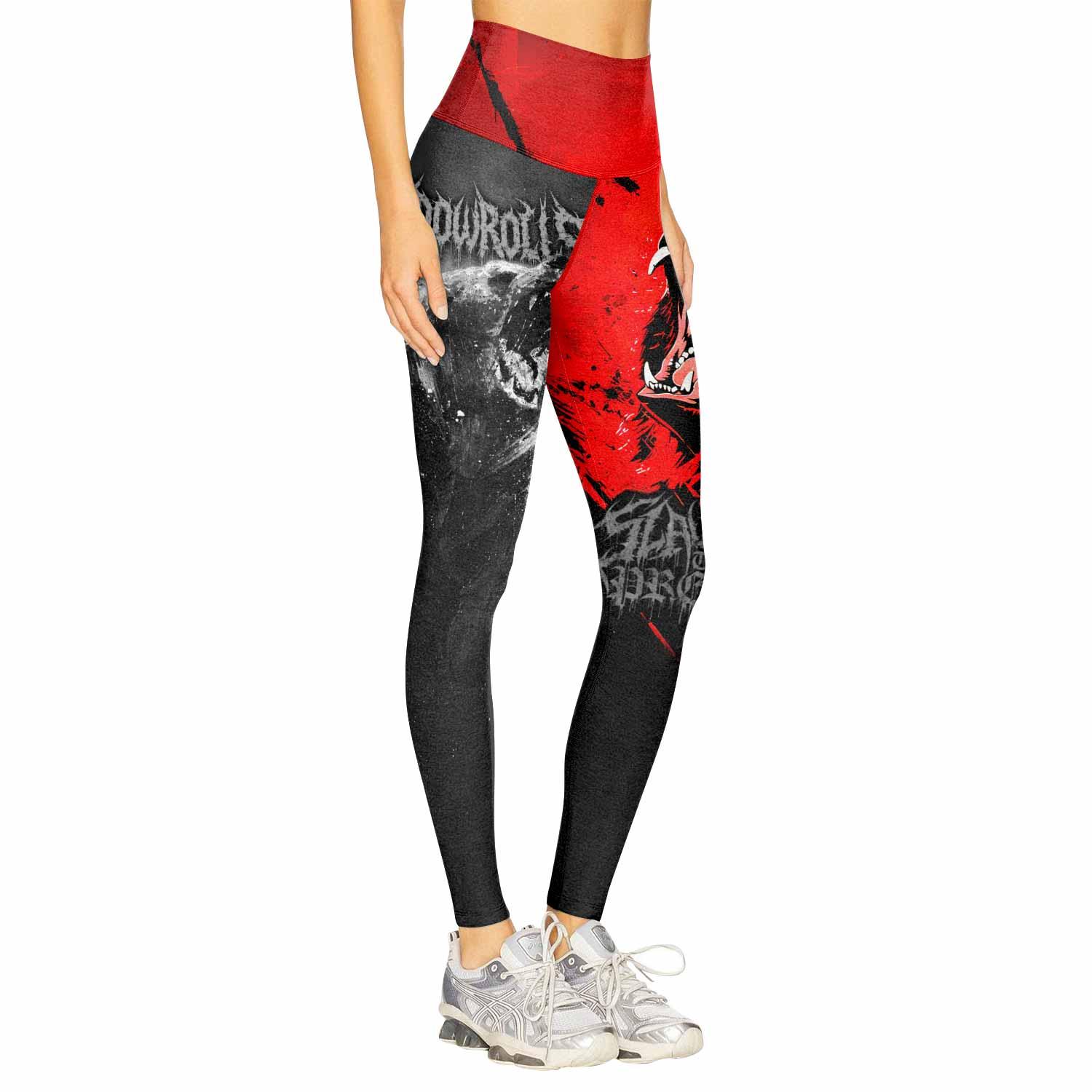 Slaughter to Prevail Bear Women's Leggings - right side mockup