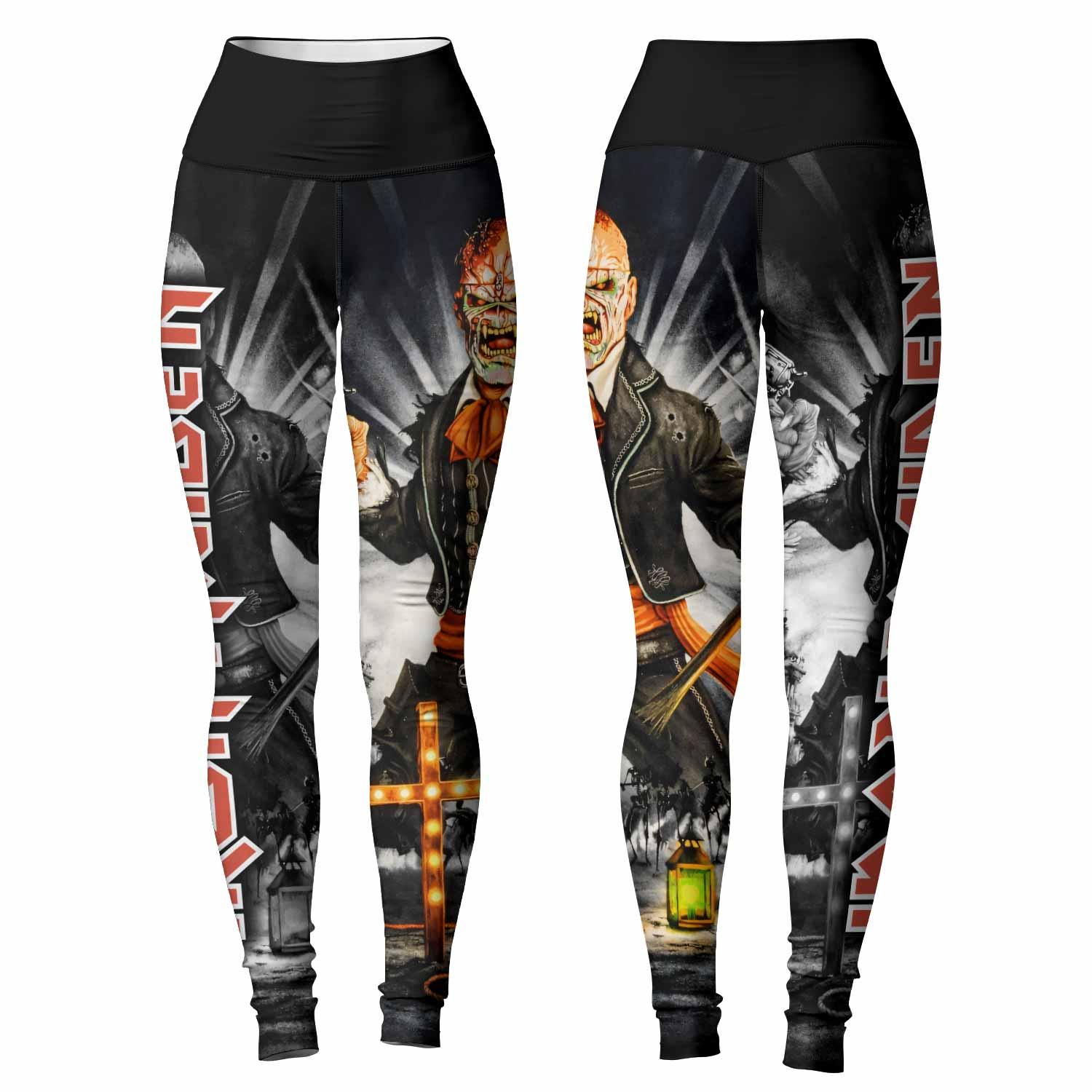 Iron Maiden Nights Of The Dead Women's Leggings - front and back view