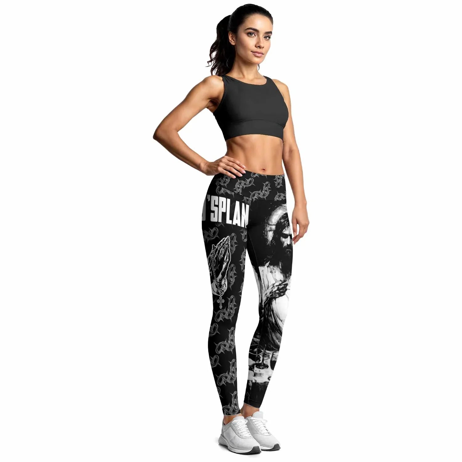 God's Plan Women's Leggings - lifestyle view