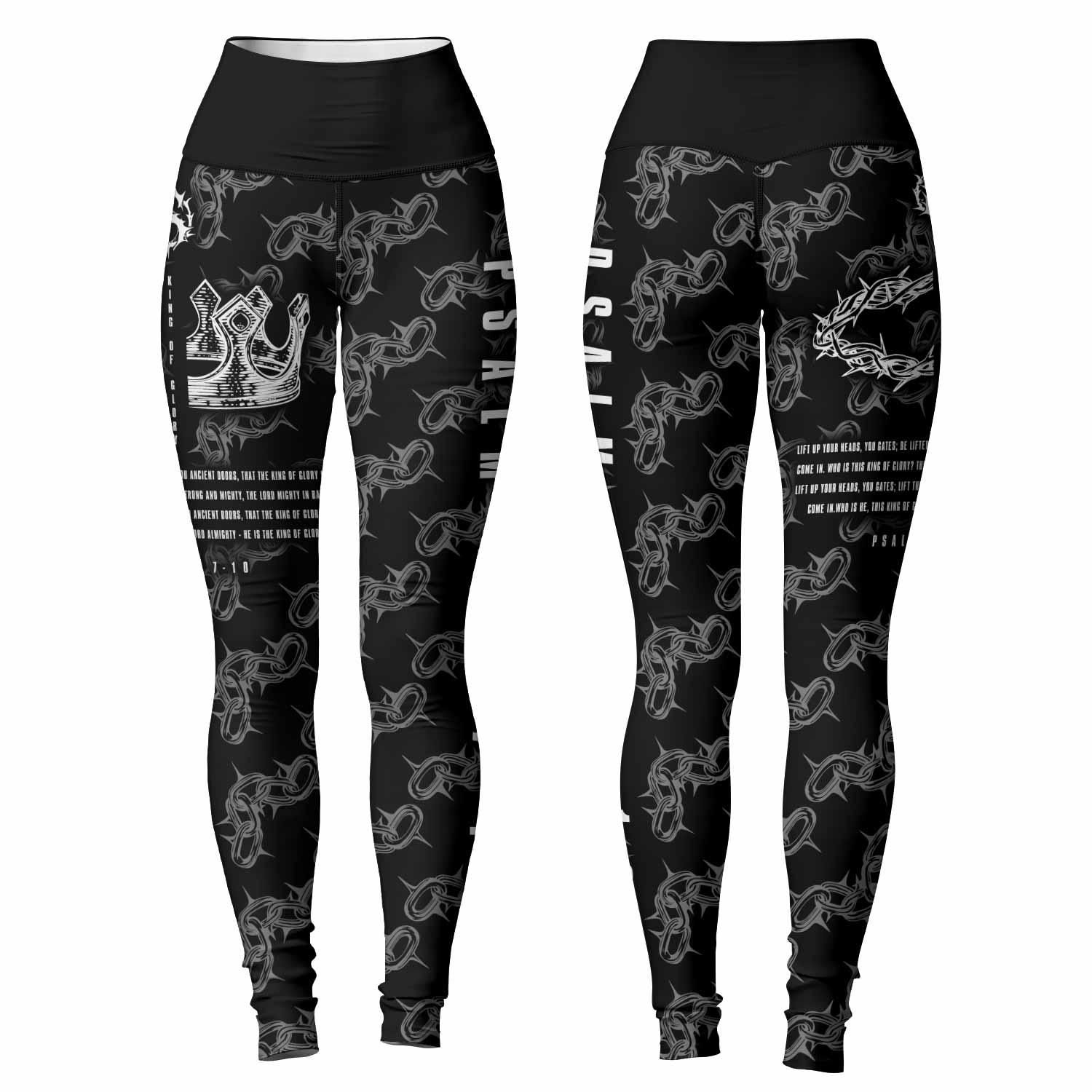 The King of Glory Women's Leggings - front and back view