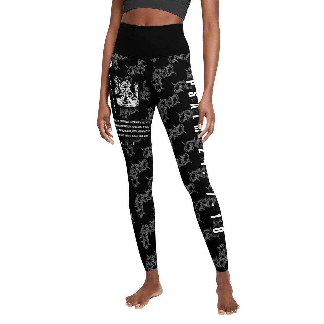 The King of Glory Women's Leggings - front and back view