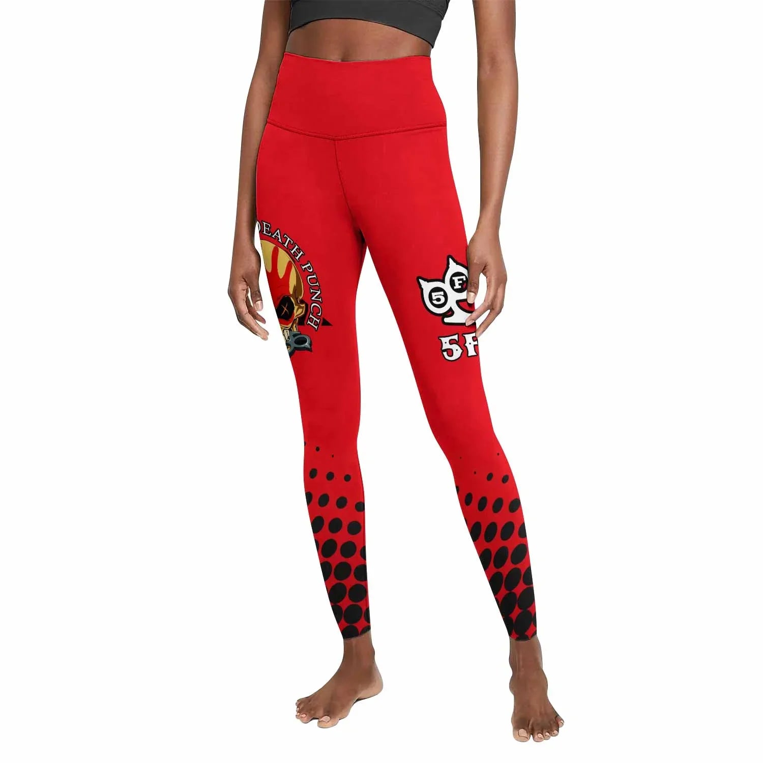 Five Finger Death Punch 5FDP Women's Leggings - front view mockup
