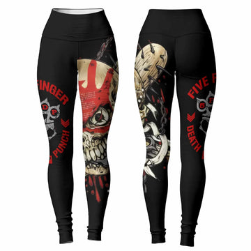 Five Finger Death Punch Shadowrolls Women's Leggings - front and back view