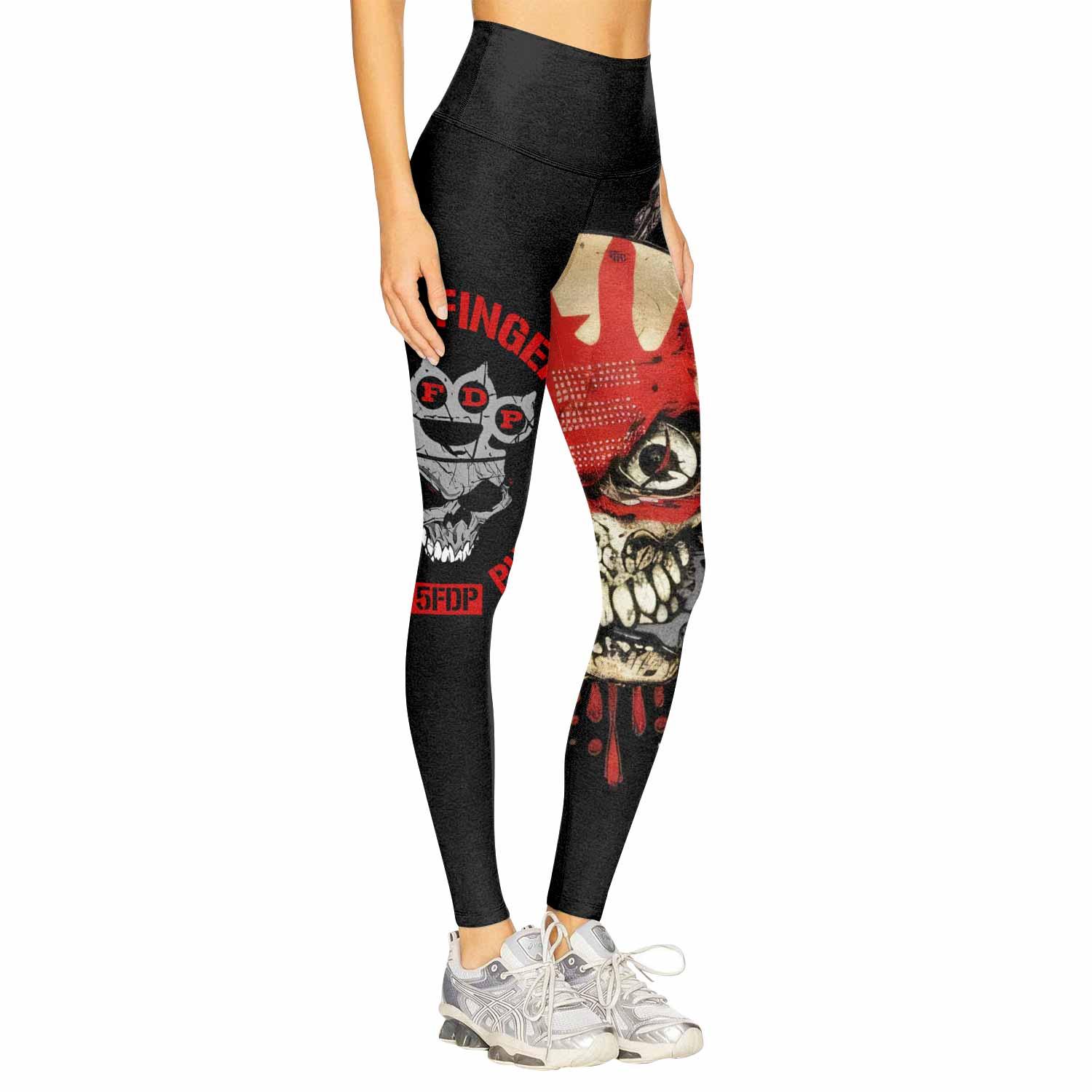 Five Finger Death Punch Shadowrolls Women's Leggings - right side mockup