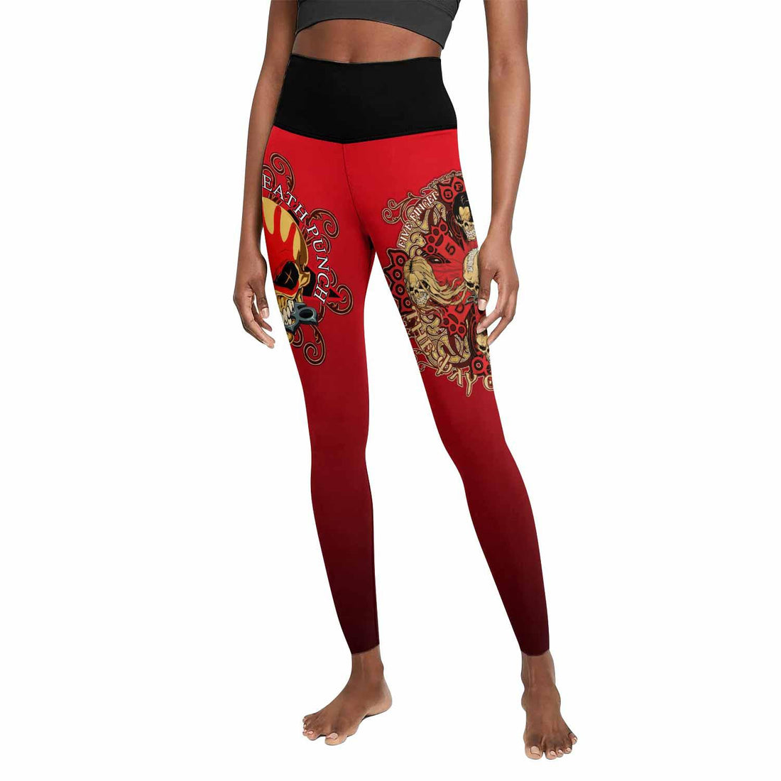 5FDP Five Finger Death Punch Women's Leggings - front and back view
