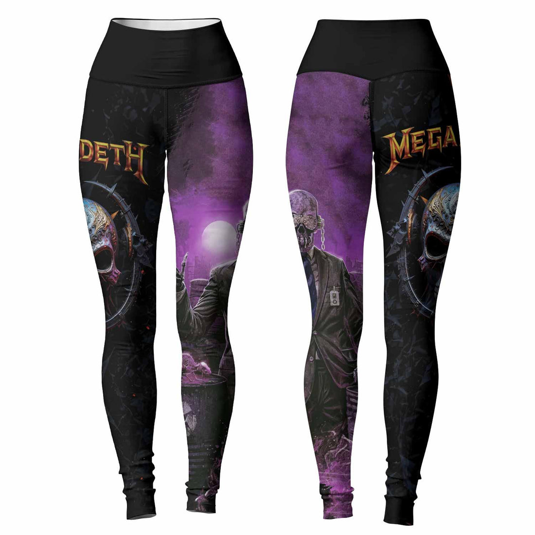 Megadeth Toxic Messiah Women's Leggings - front and back view