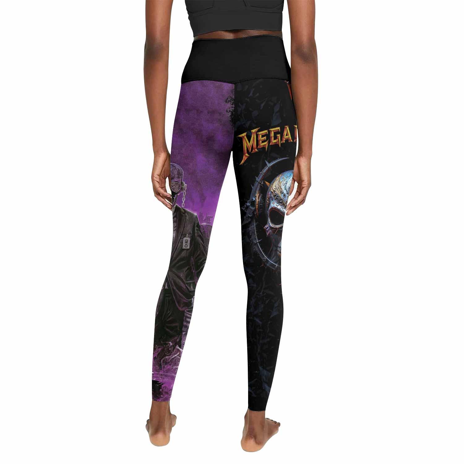 Megadeth Toxic Messiah Women's Leggings - back view mockup