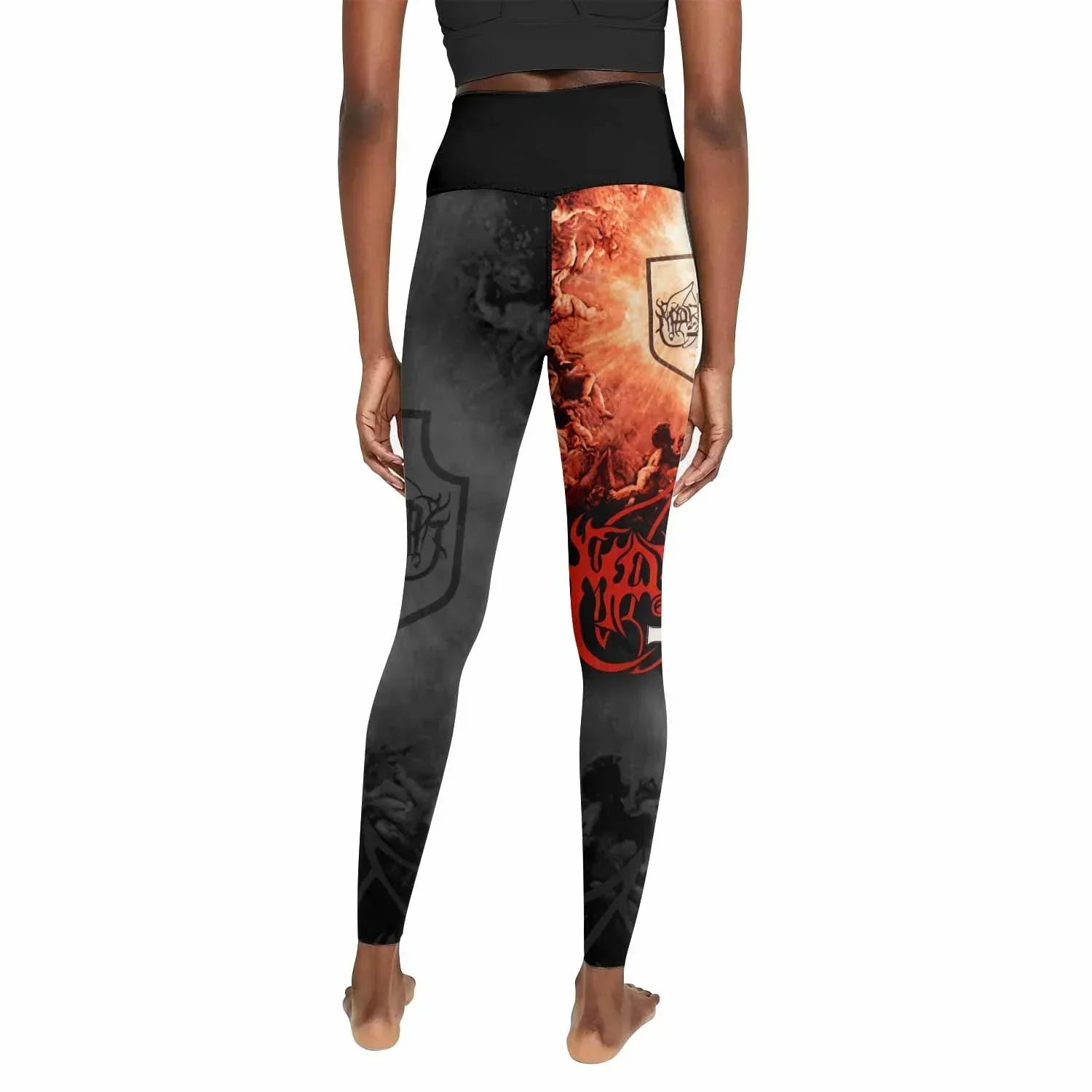 Marduk Heaven Shall Burn Women's Leggings - back view mockup