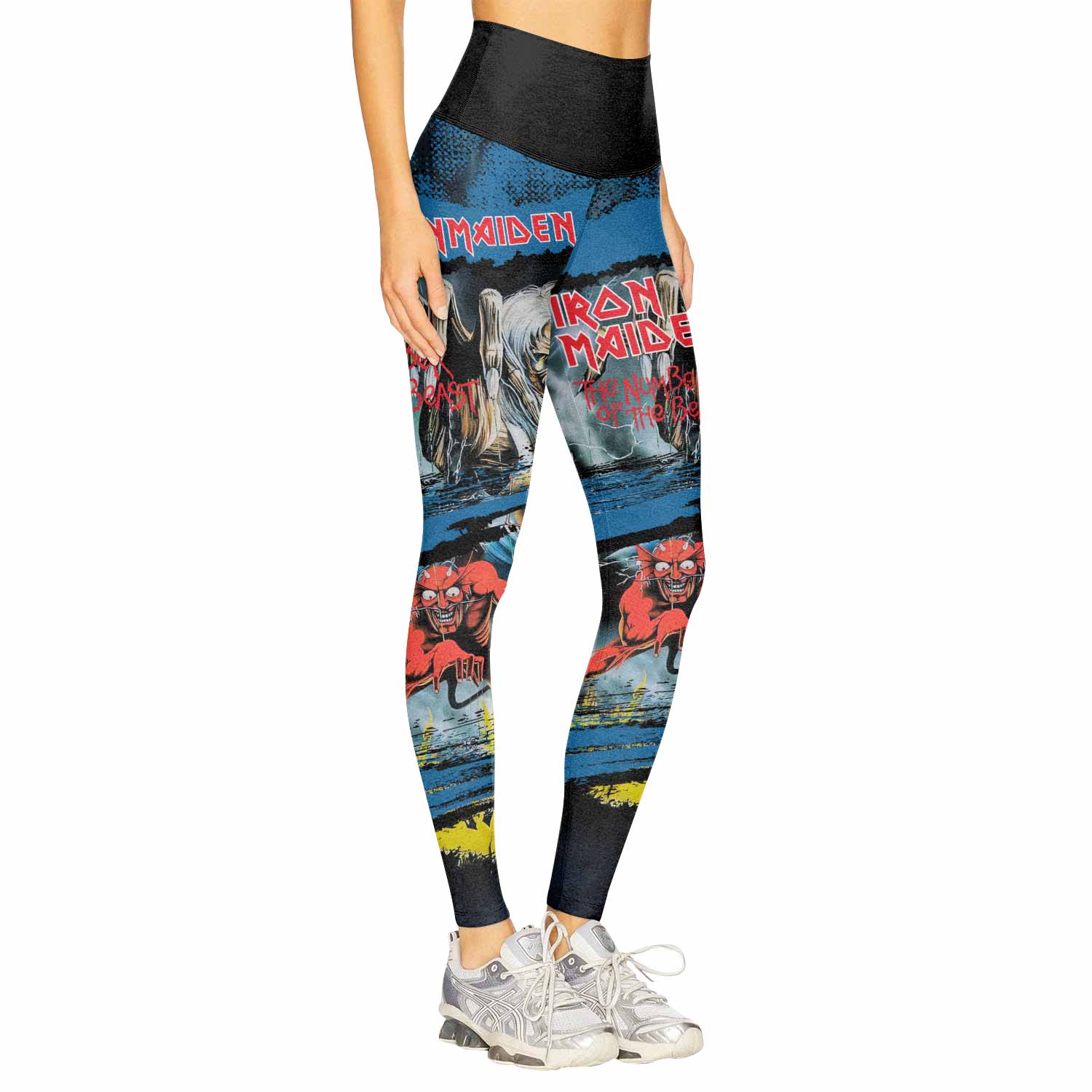 Iron Maiden The Number of the Beast Women's Leggings - right side mockup