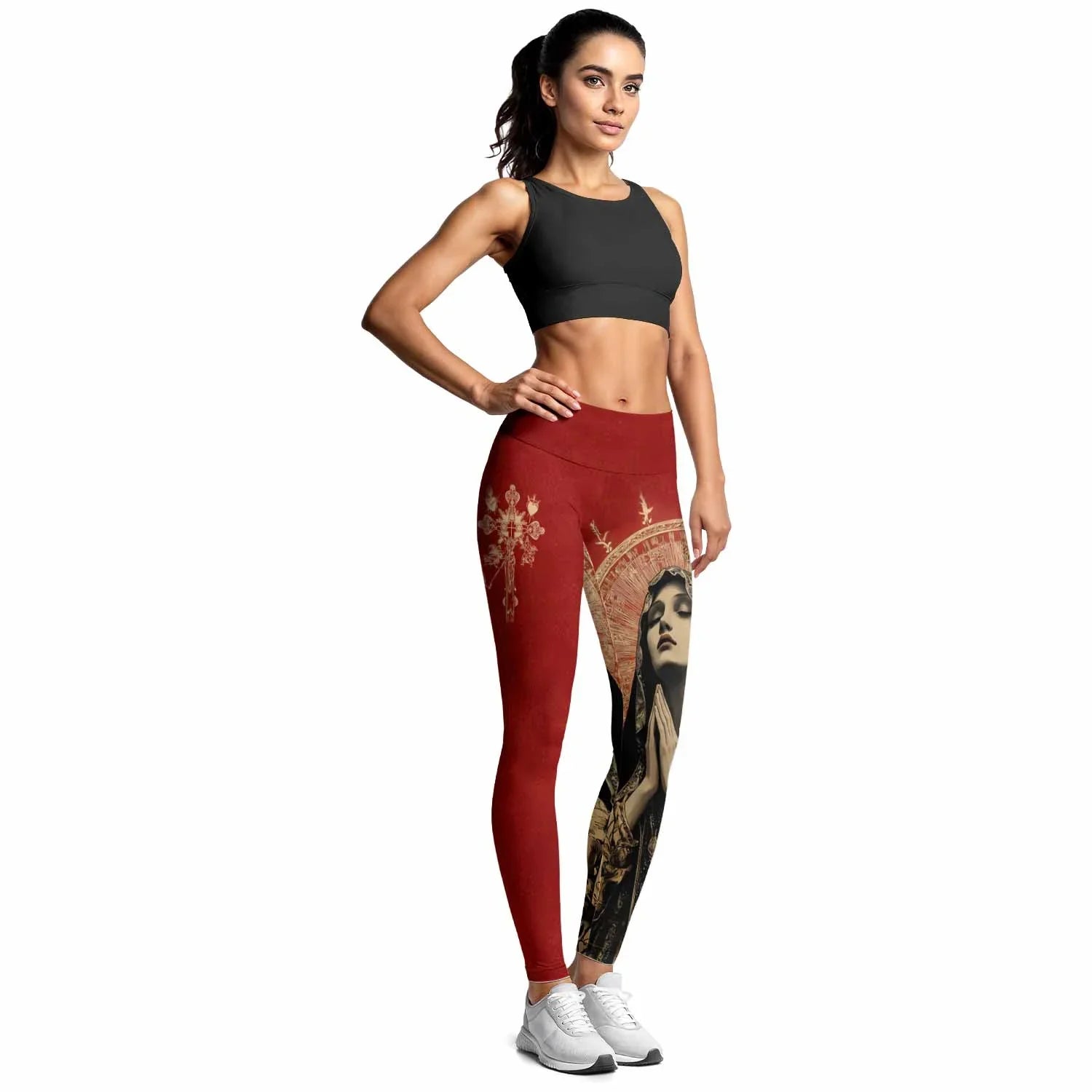 Mother of Sorrows Women's Leggings - lifestyle view