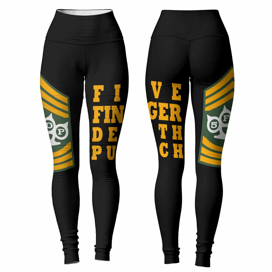 Five Finger Death Punch Camo Women's Leggings - front and back view