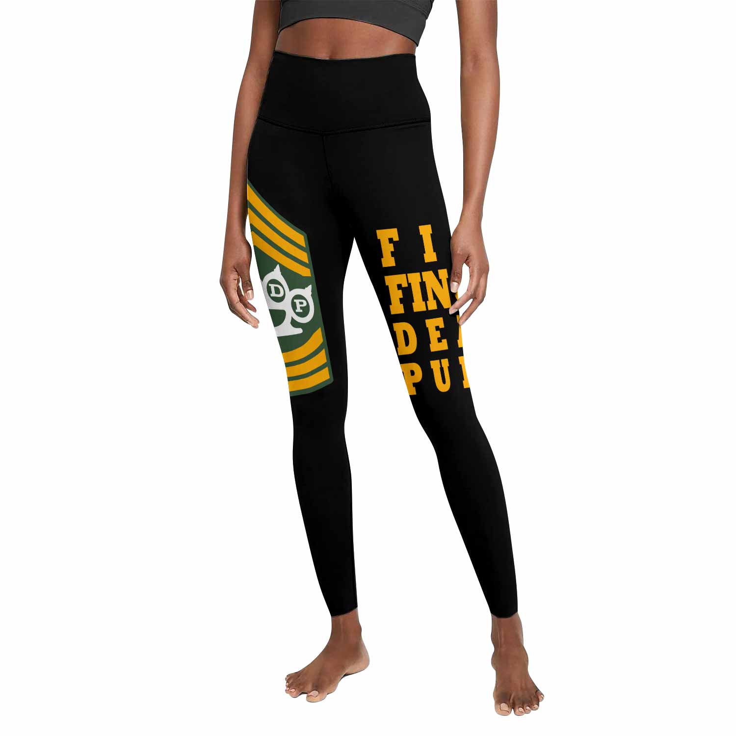Five Finger Death Punch Camo Women's Leggings - front view mockup