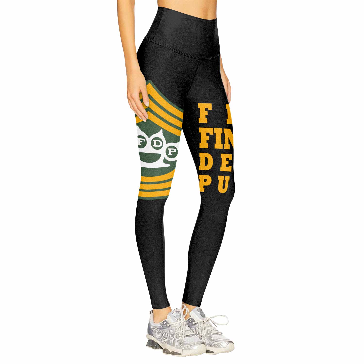 Five Finger Death Punch Camo Women's Leggings - right side mockup