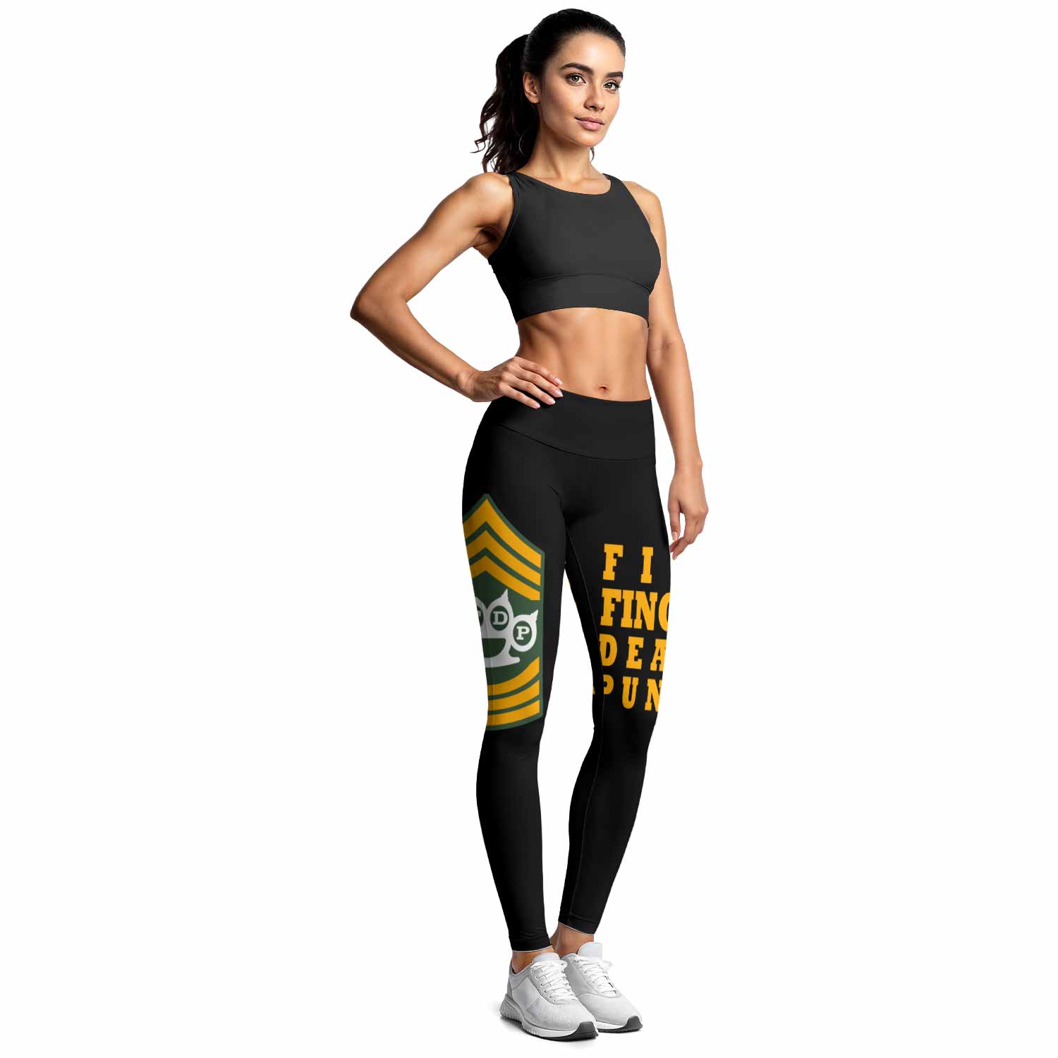 Five Finger Death Punch Camo Women's Leggings - lifestyle view
