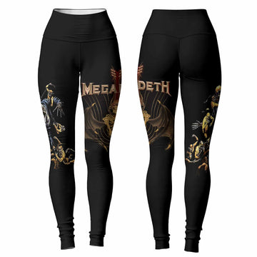 Megadeth Holy Wars 991 Wild Oats Women's Leggings - front and back view