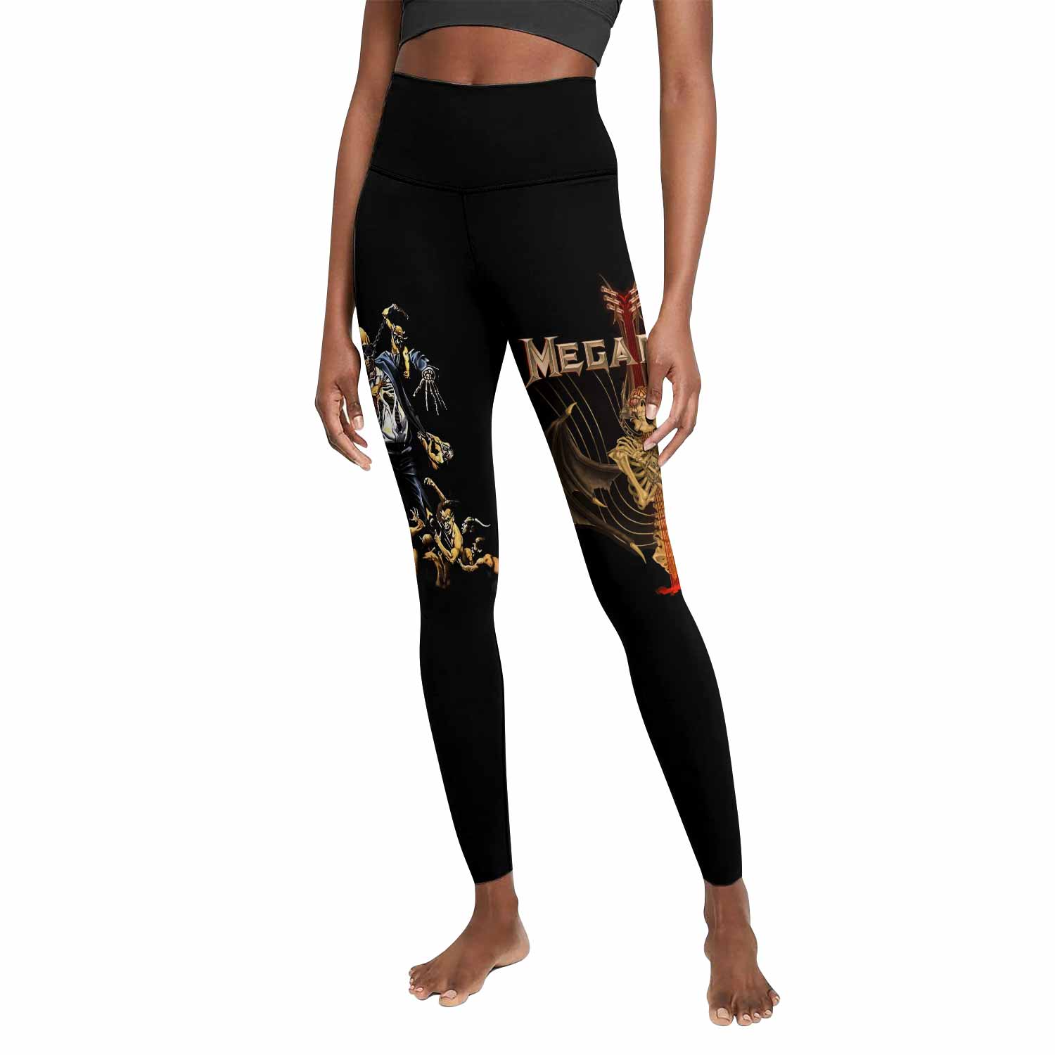 Megadeth Holy Wars 991 Wild Oats Women's Leggings - front view mockup