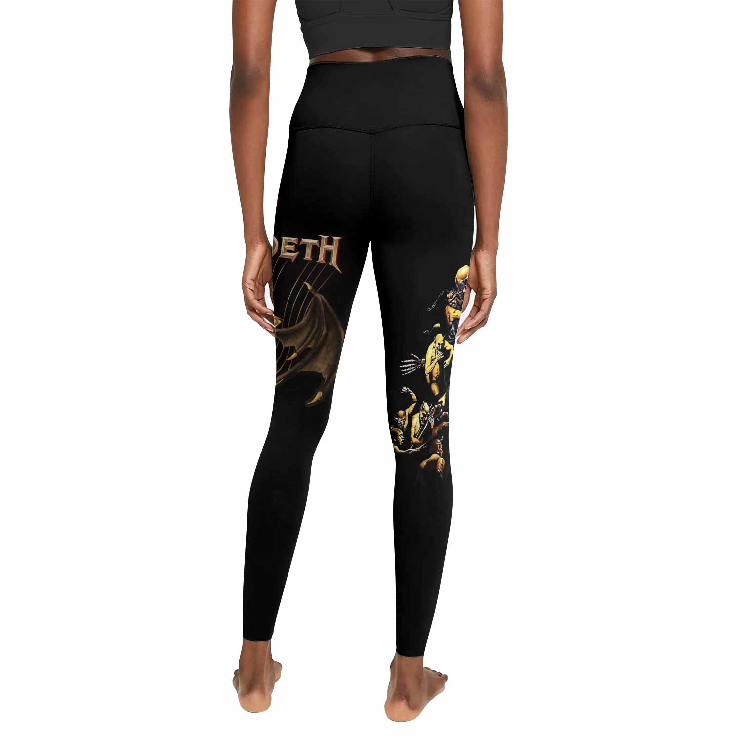 Megadeth Holy Wars 991 Wild Oats Women's Leggings - back view mockup