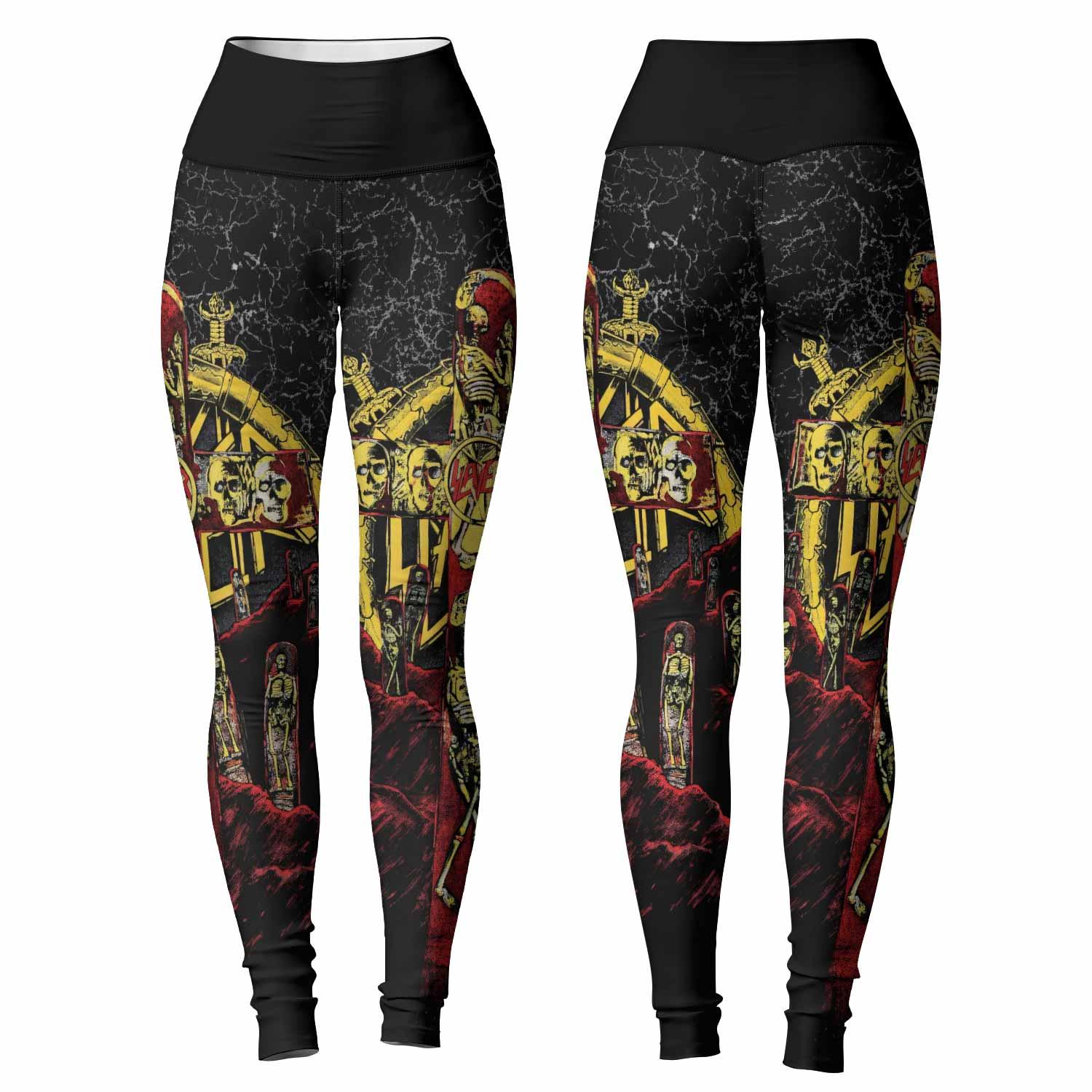 Vintage 1991 Slayer Women's Leggings - front and back view