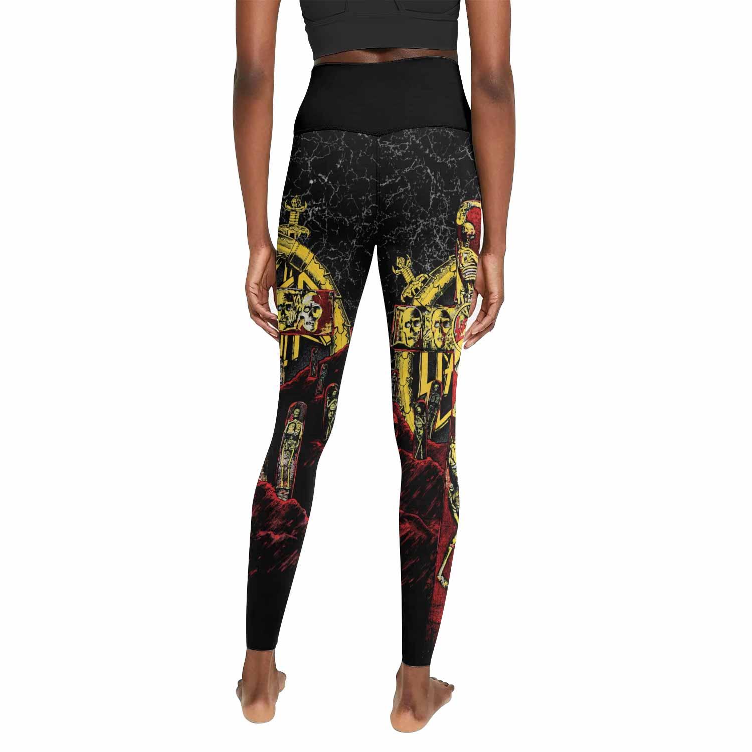 Vintage 1991 Slayer Women's Leggings - back view mockup