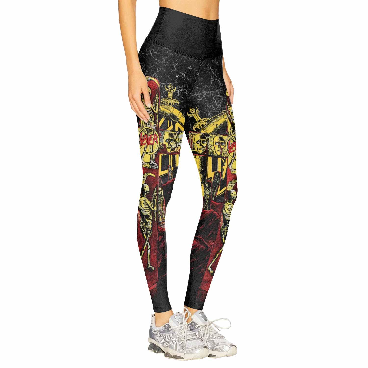 Vintage 1991 Slayer Women's Leggings - right side mockup