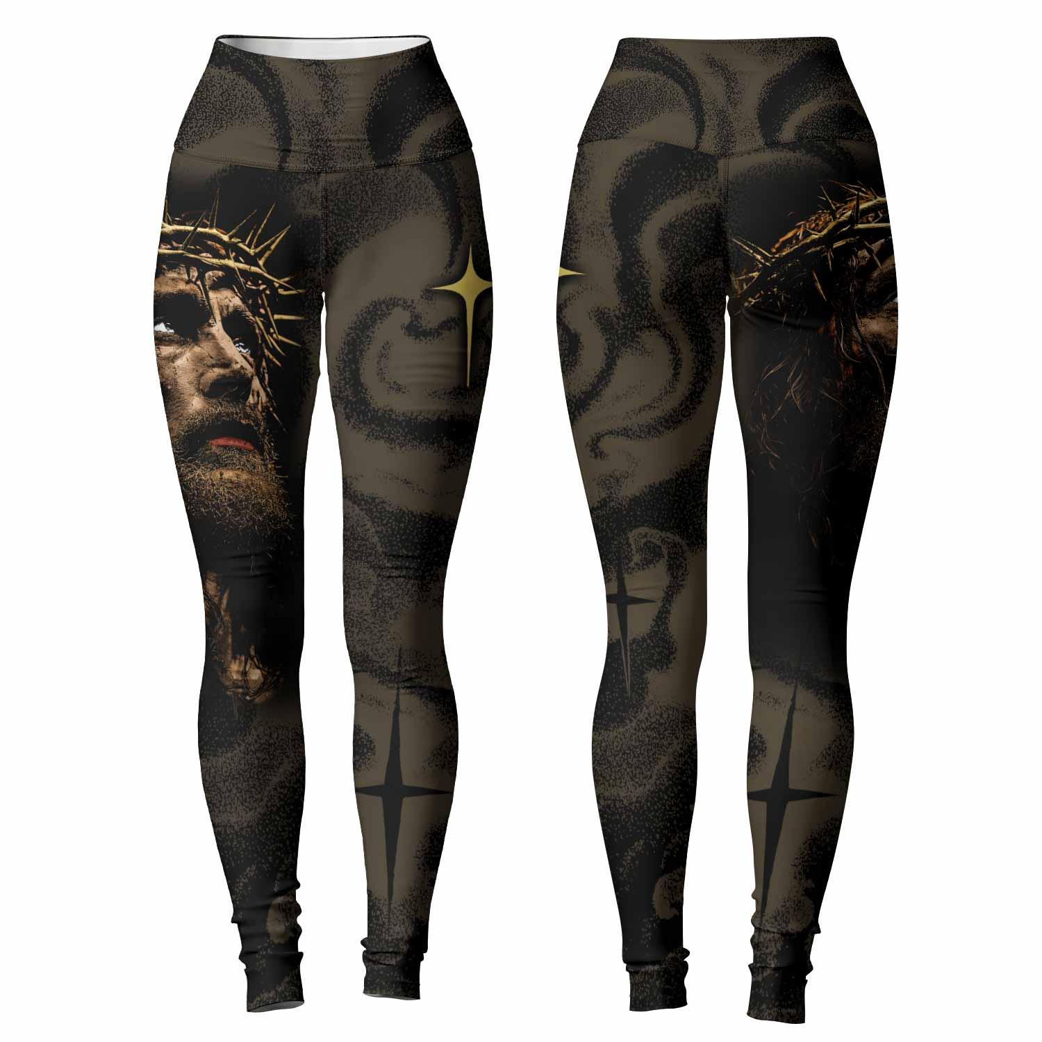 Live for Him Women's Leggings - front and back view