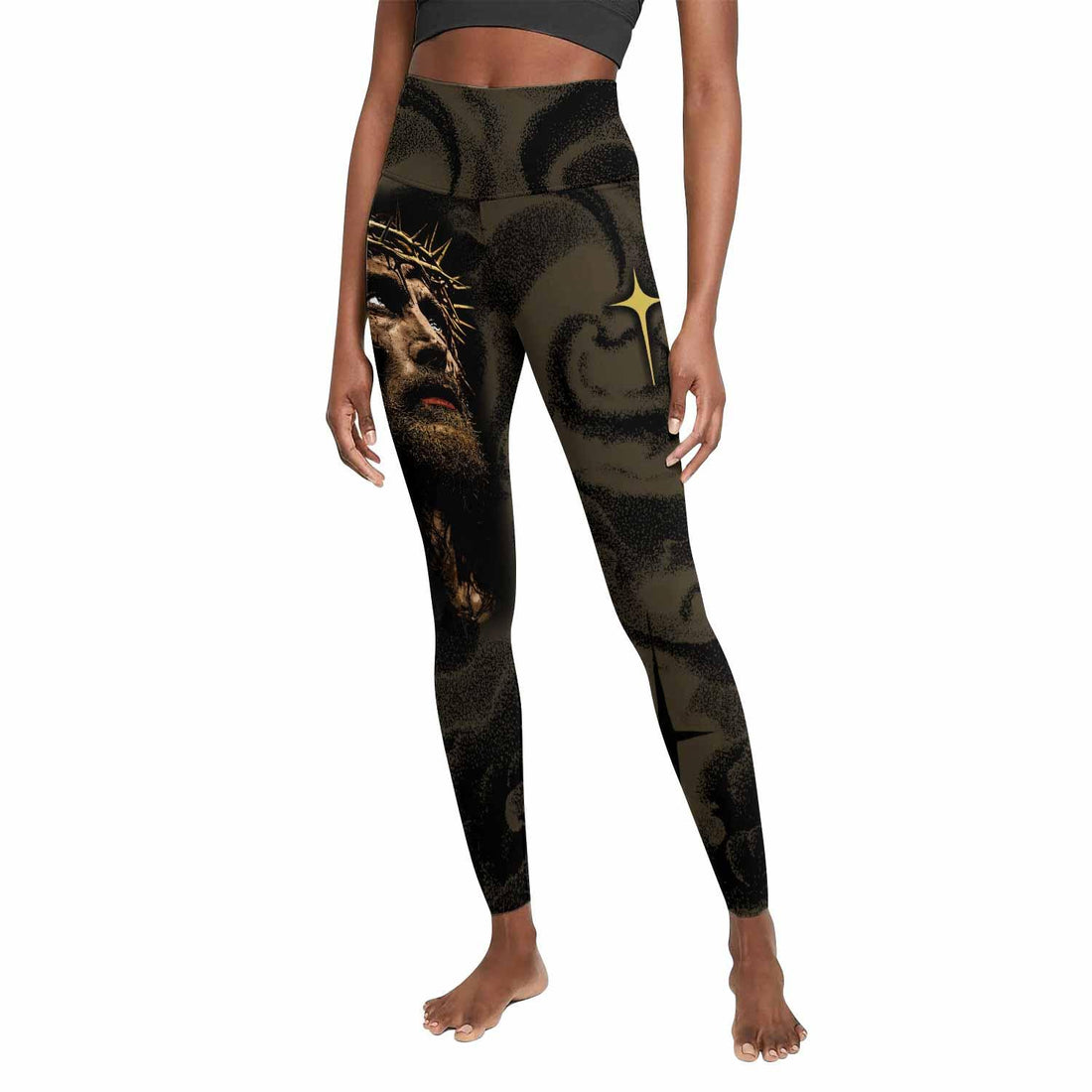 Live for Him Women's Leggings - front and back view