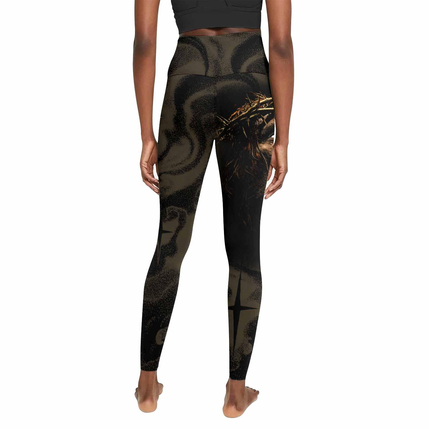 Live for Him Women's Leggings - back view mockup