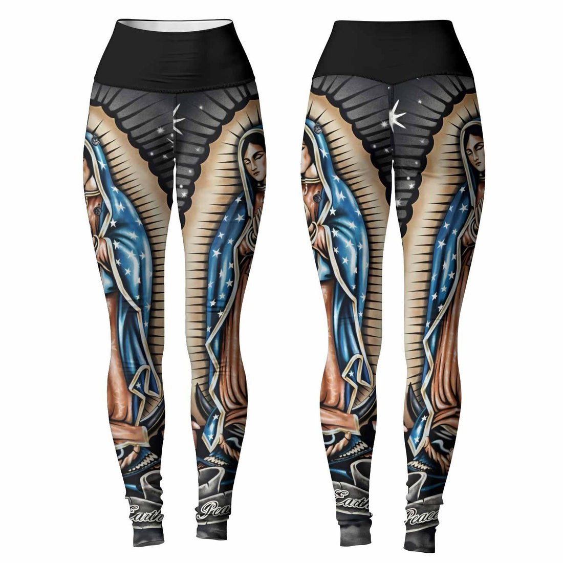 Peace on Earth Women's Leggings - front and back view