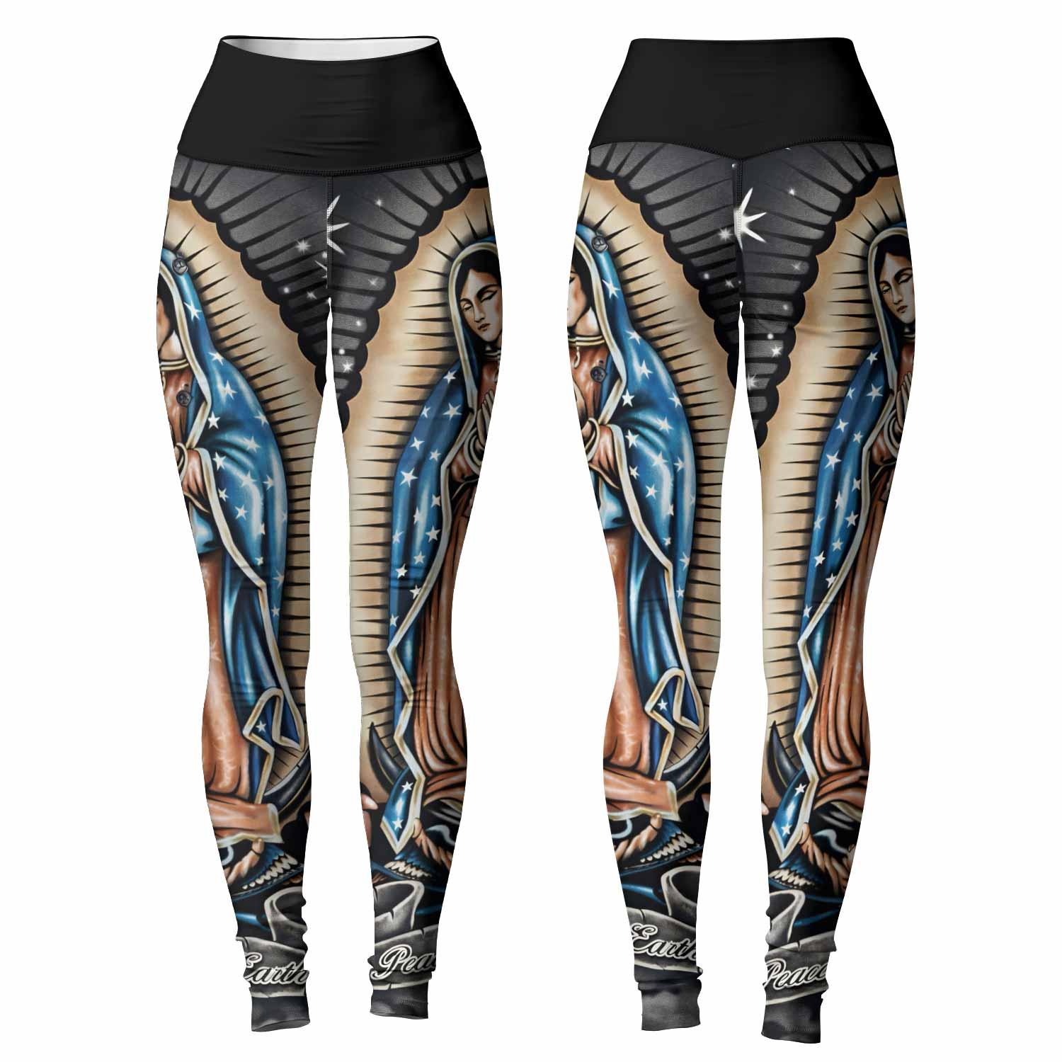 Peace on Earth Women's Leggings - front and back view