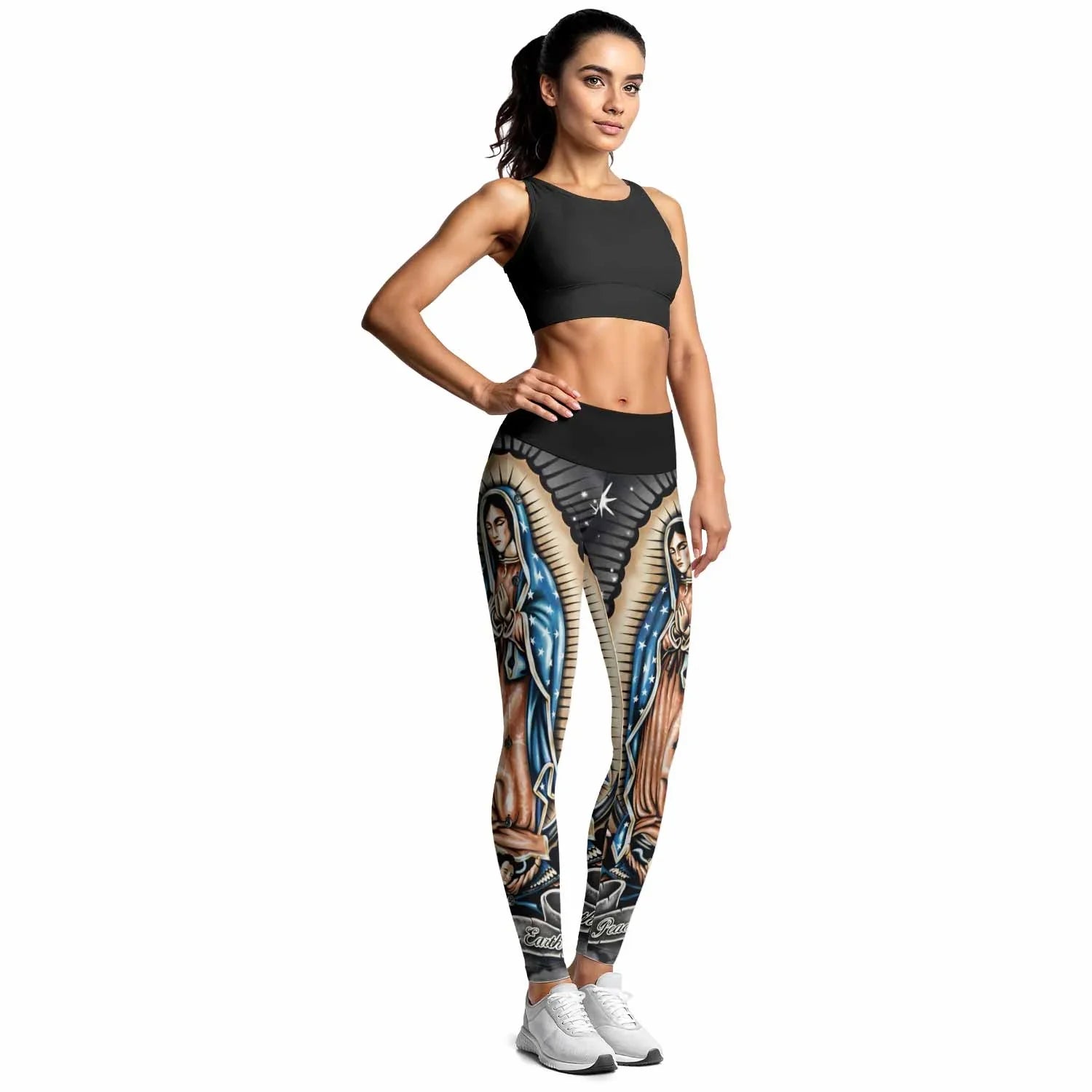 Peace on Earth Women's Leggings - lifestyle view