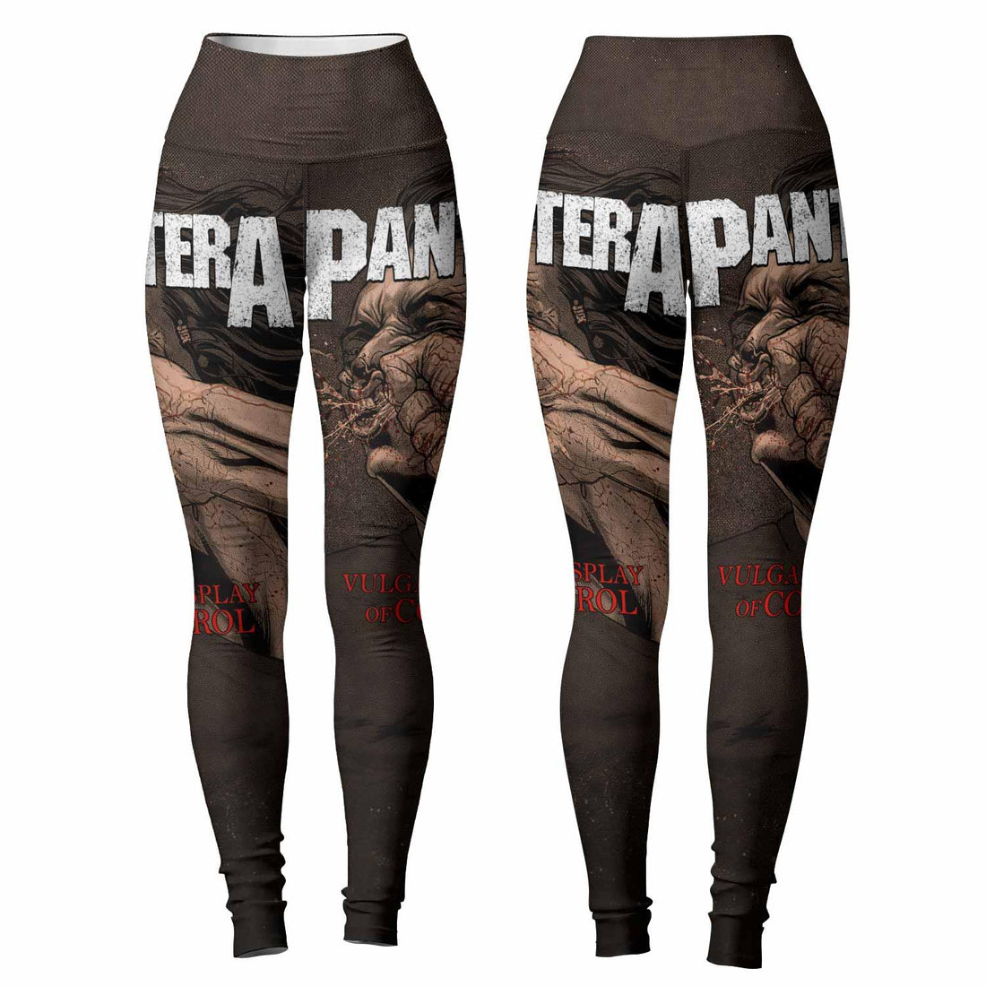 Pantera Vulgar Display Of Control Women's Leggings - front and back view