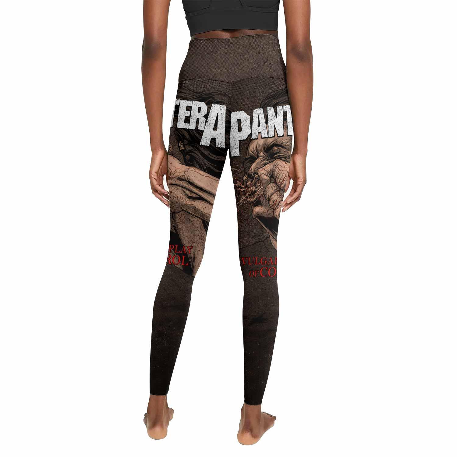 Pantera Vulgar Display Of Control Women's Leggings - back view mockup