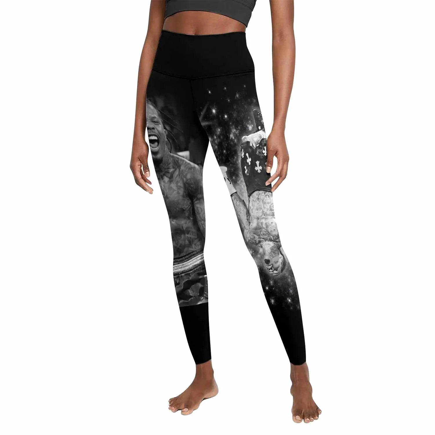 Gervonta Tank Davis Flip Women's Leggings - front view mockup
