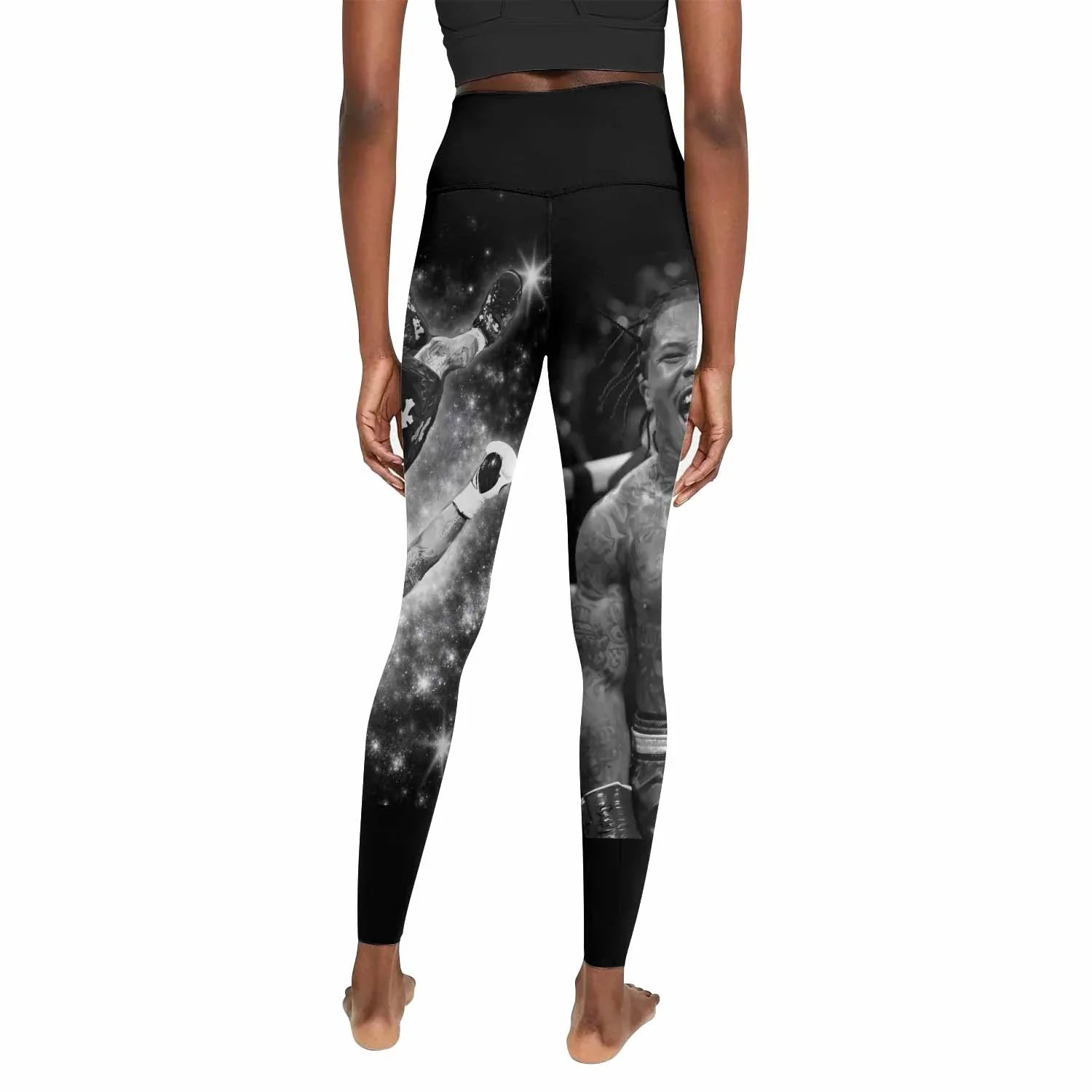 Gervonta Tank Davis Flip Women's Leggings - back view mockup