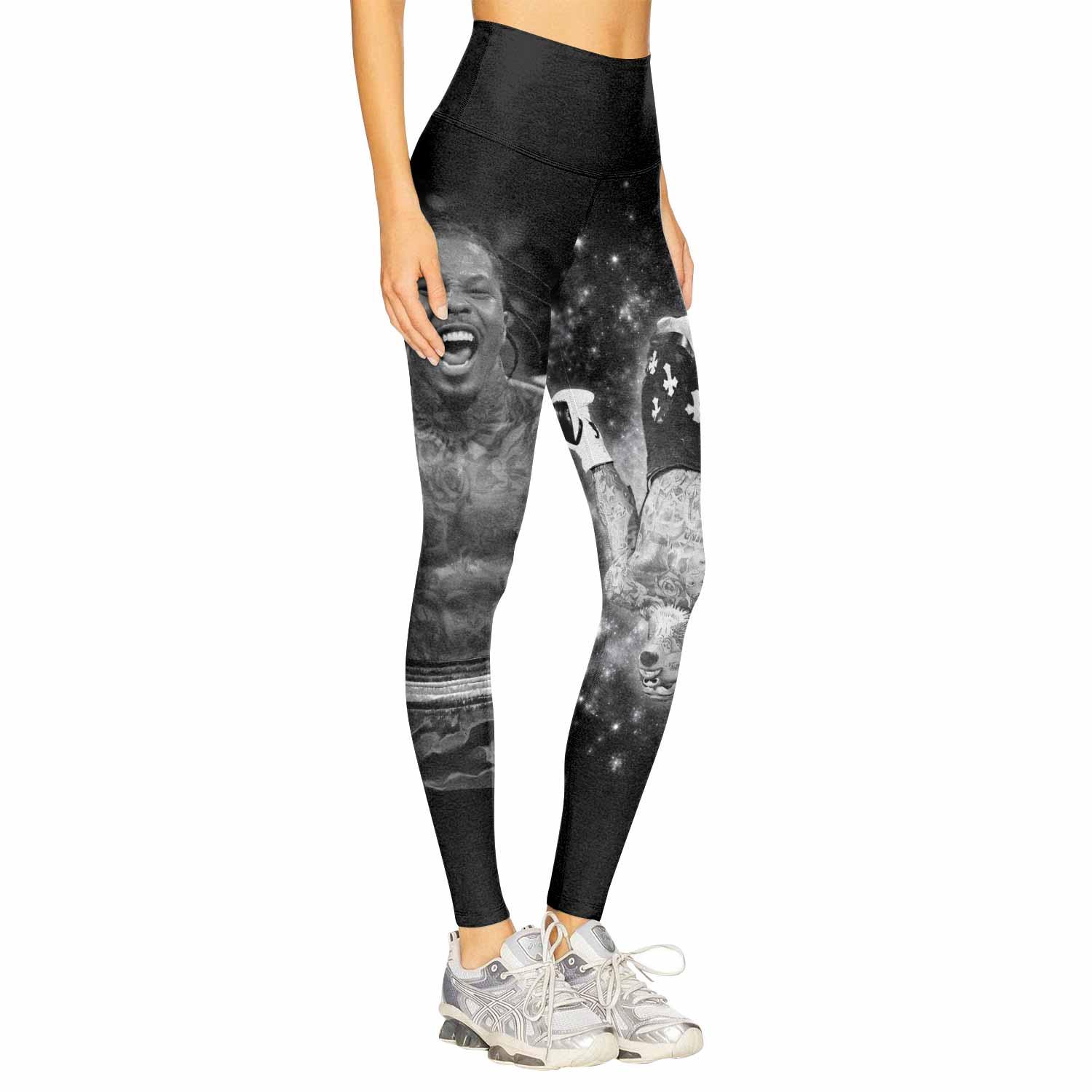 Gervonta Tank Davis Flip Women's Leggings - right side mockup